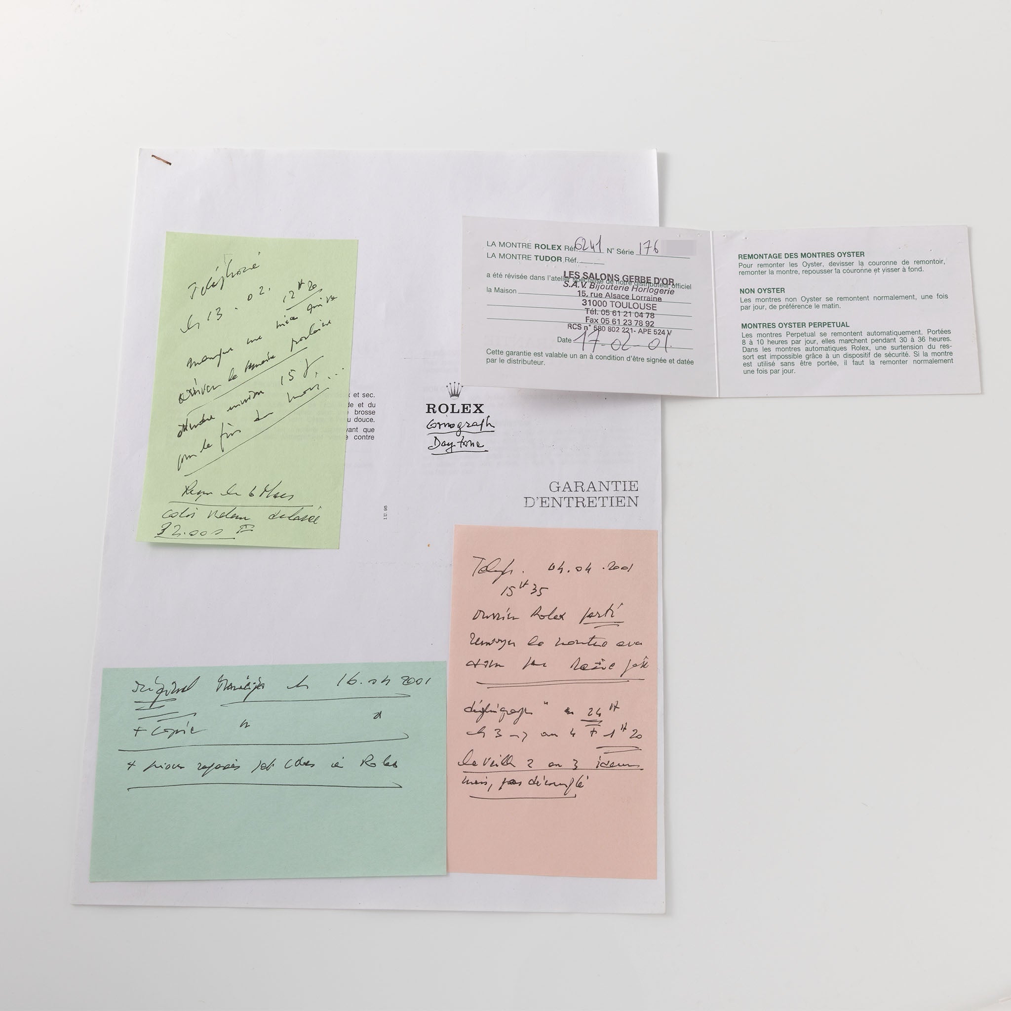 Rolex Cosmograph Daytona 6241 Black Tri-Color exotic dial with Rolex service papers