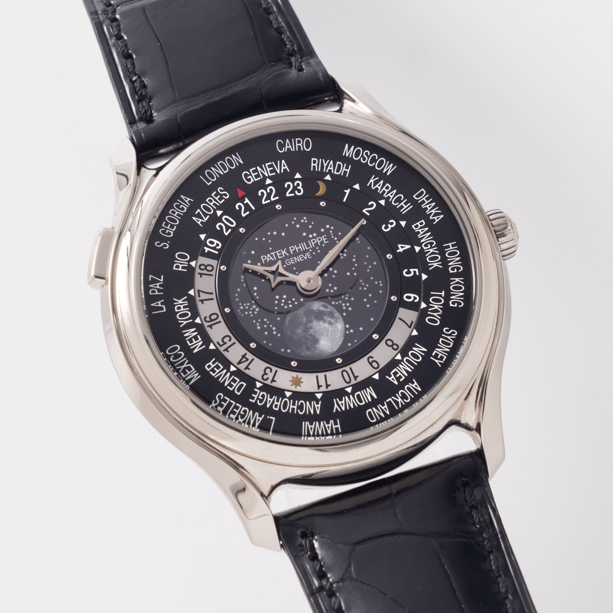Patek Philippe World Time Moonphase 5575G "175th Anniversary" in 18k White Gold full set
