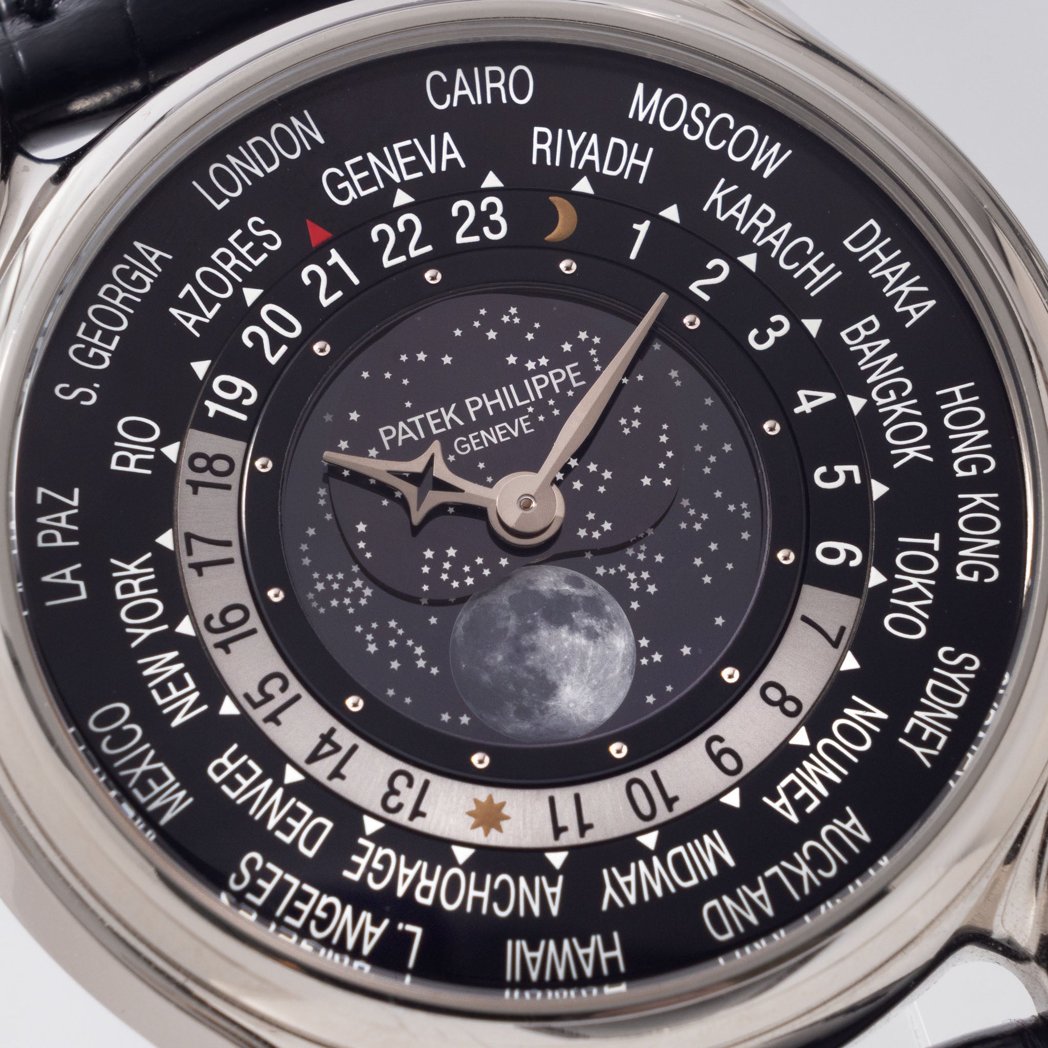 Patek Philippe World Time Moonphase 5575G "175th Anniversary" in 18k White Gold full set