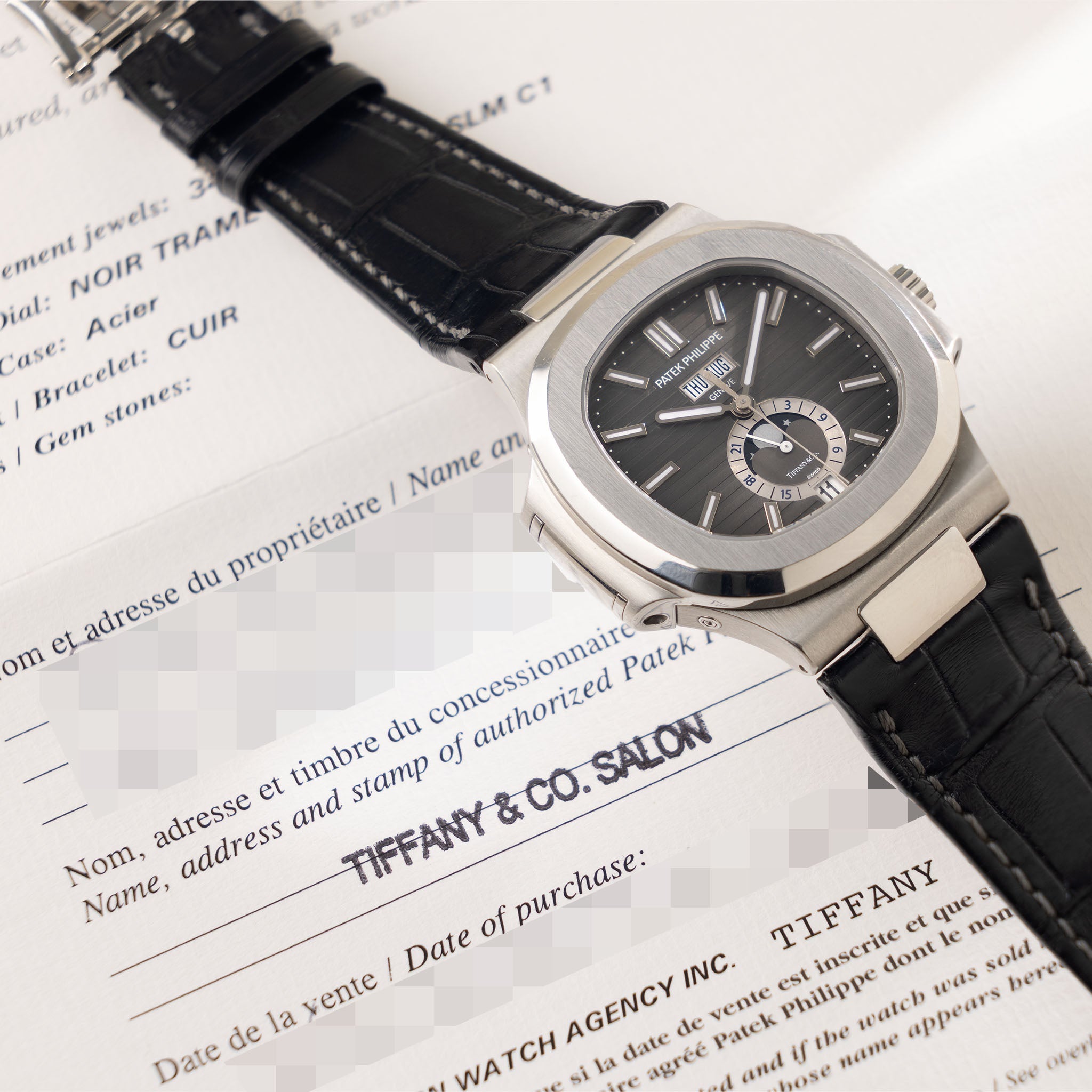 Patek Philippe Nautilus 5726A Annual Calendar retailed by "Tiffany & Co" New York Full Collectors Set