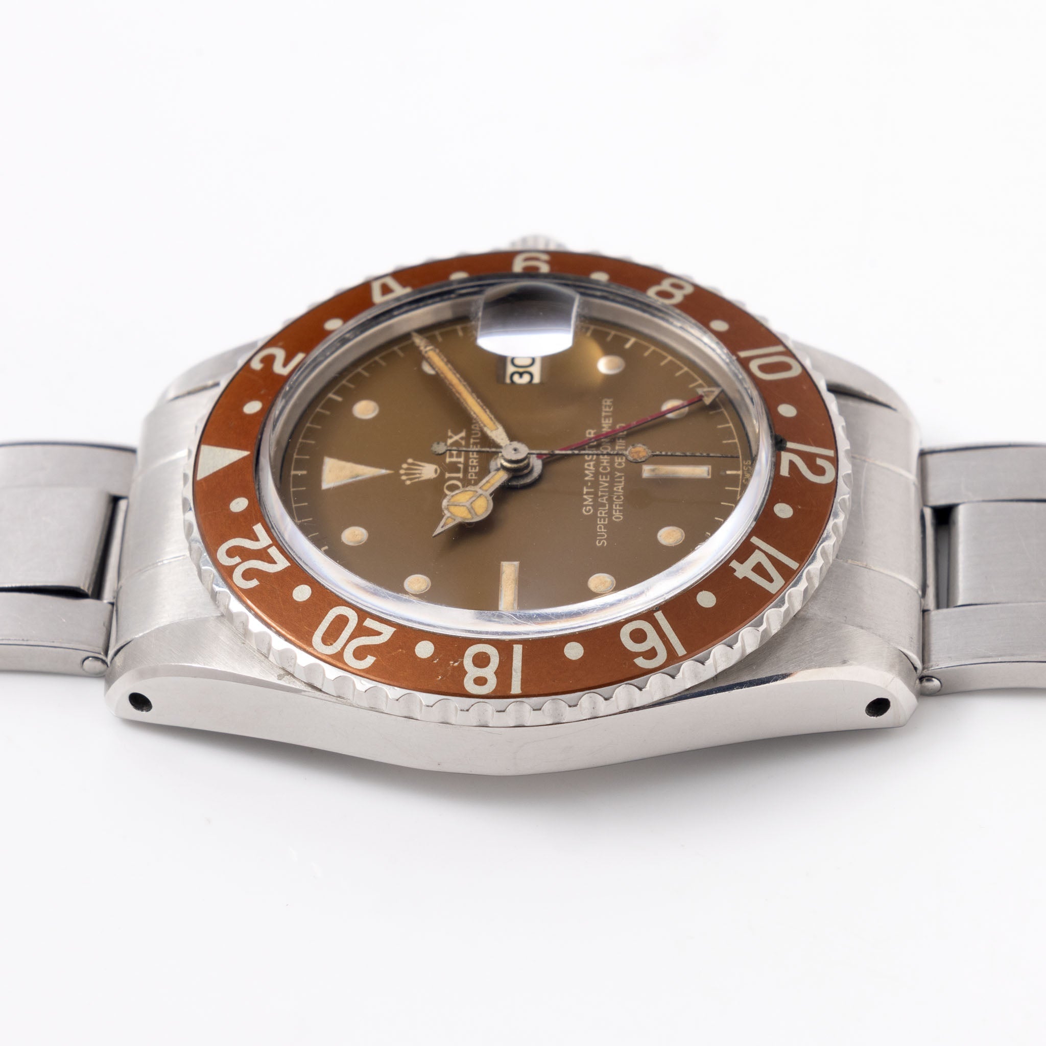 Rolex GMT-Master 1675 Caramel Tropical Gilt Chapter Ring Dial PCG Case