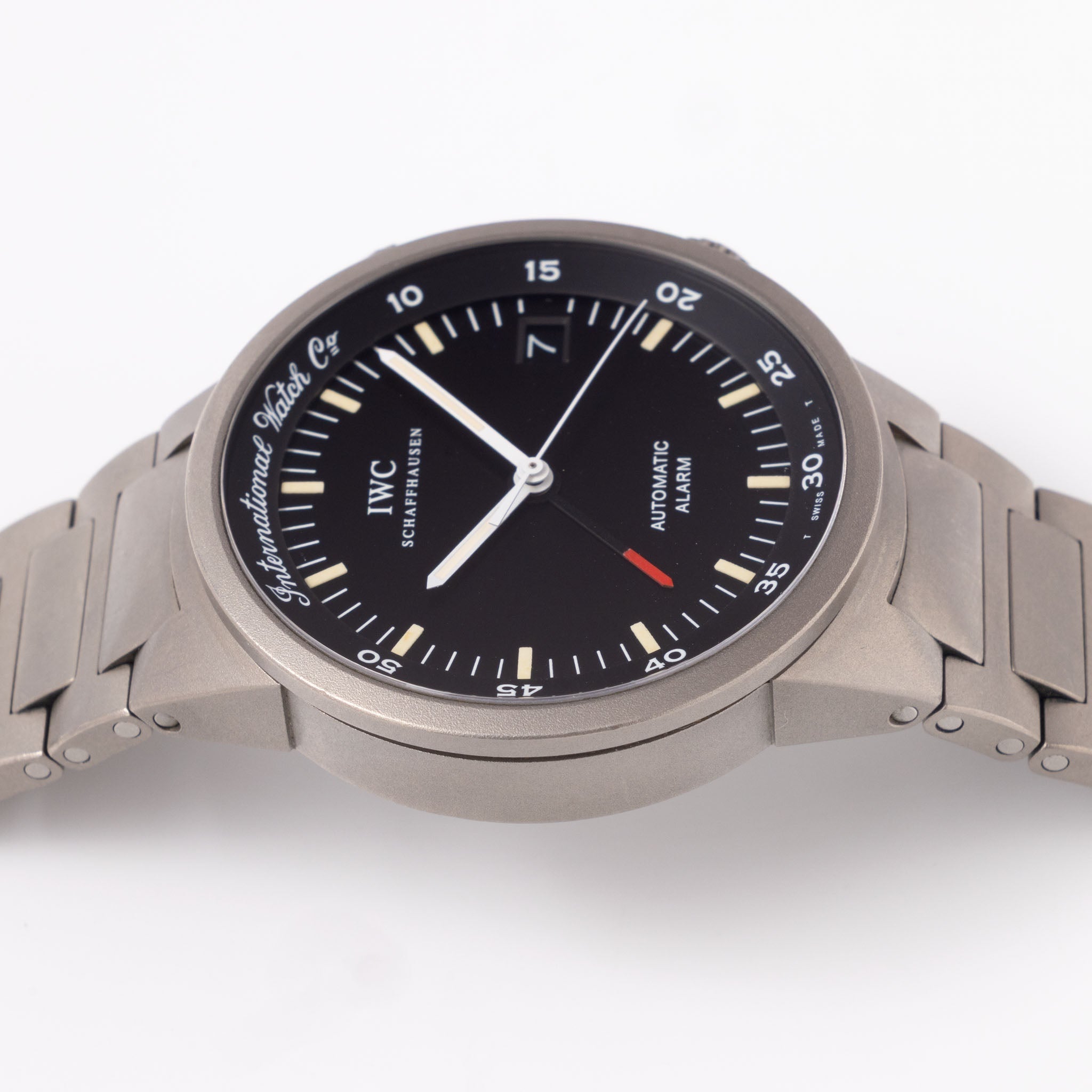 IWC GST Alarm watch black dial ref IW353701 in Titanium