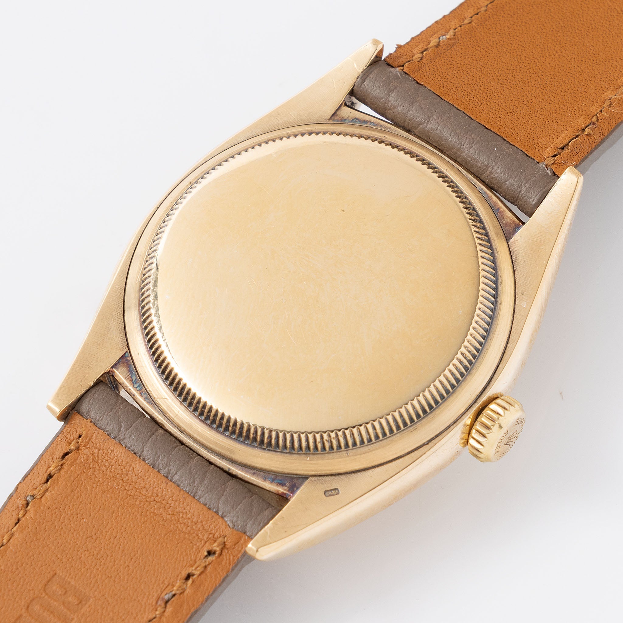 Rolex Oyster Perpetual ref. 6104 "Ovettone" Cream Dial in 18k yellow gold