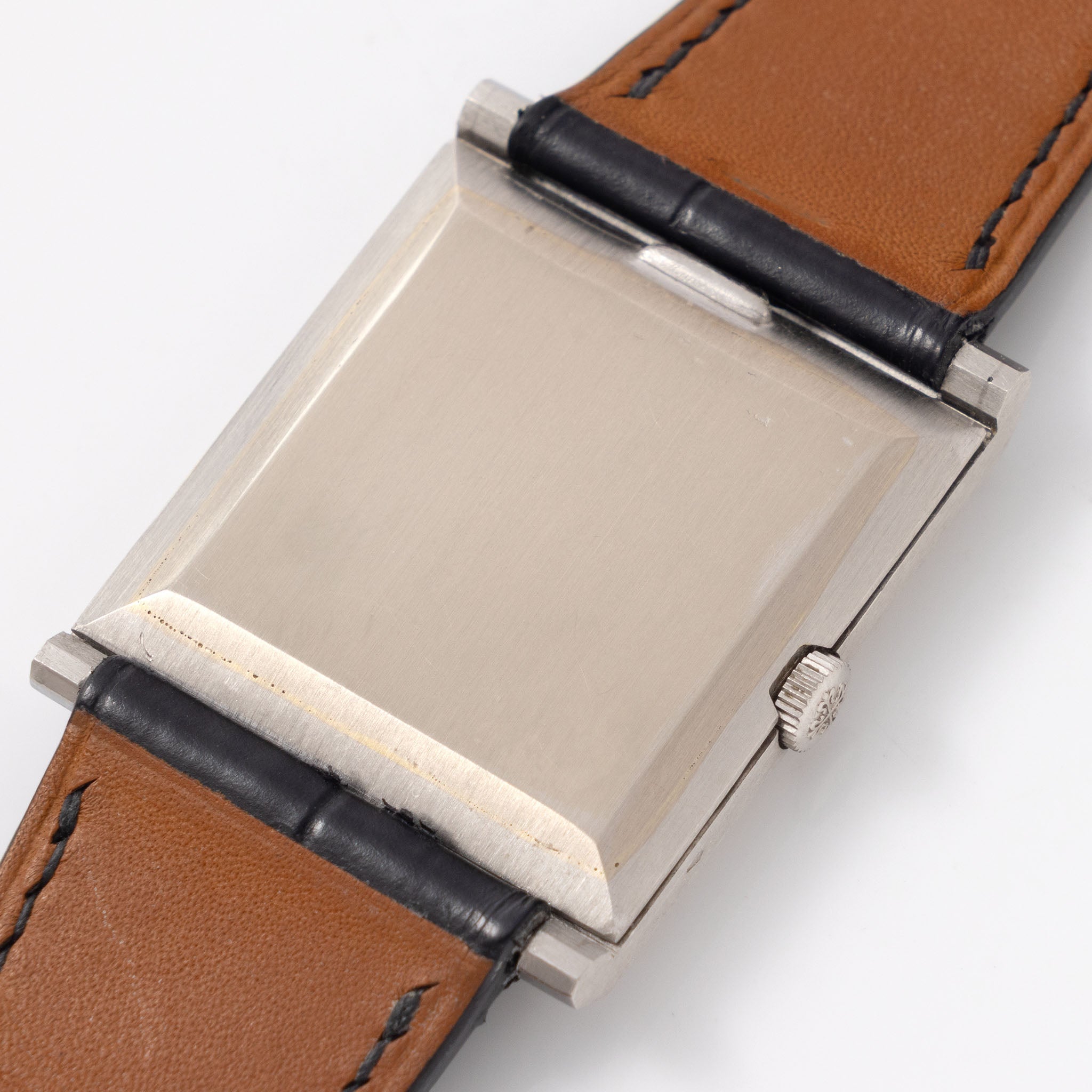 Patek Philippe Square Gondolo Dresswatch 3404P Silver Engraved Dial with Extract of the Archives