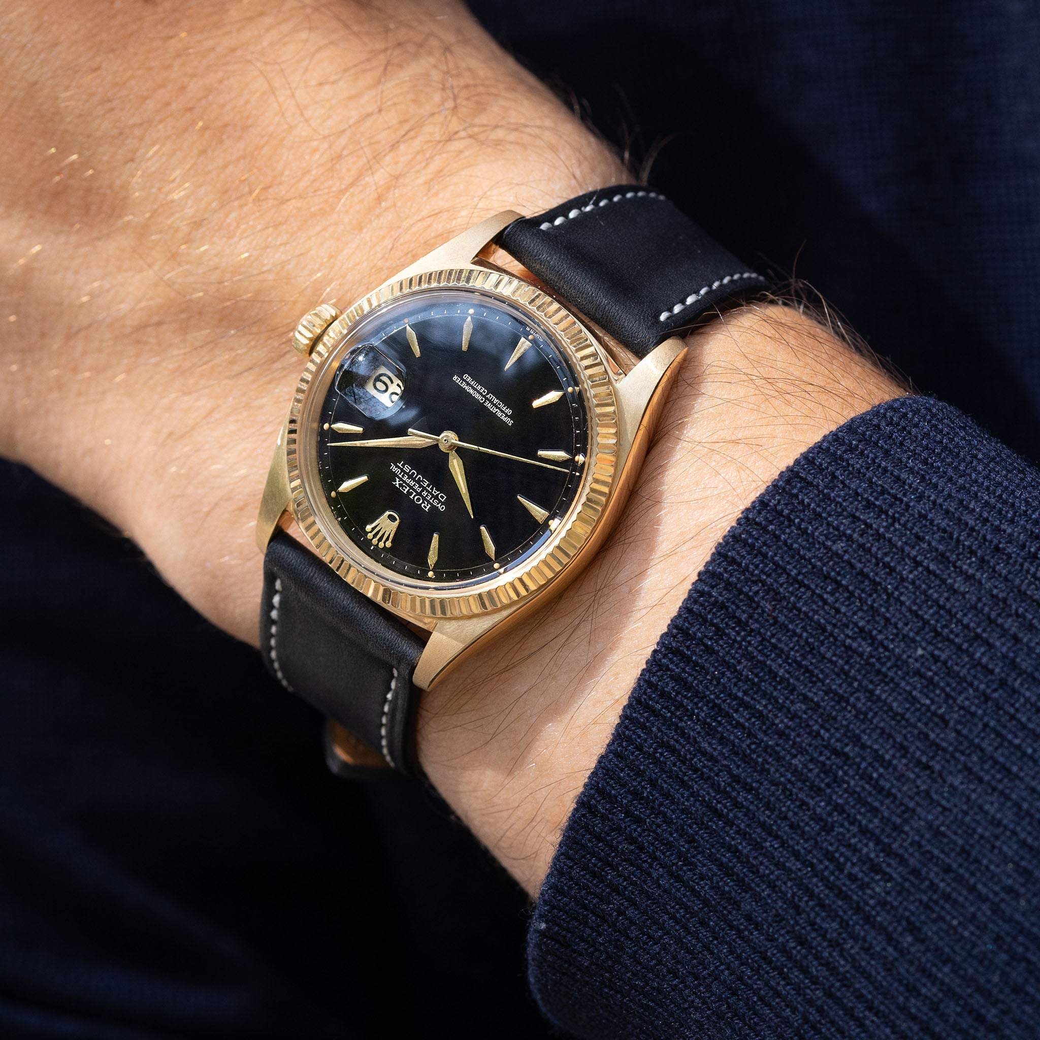 Rolex Datejust 1601/8 “Gilt Dial” in 18k yellow gold