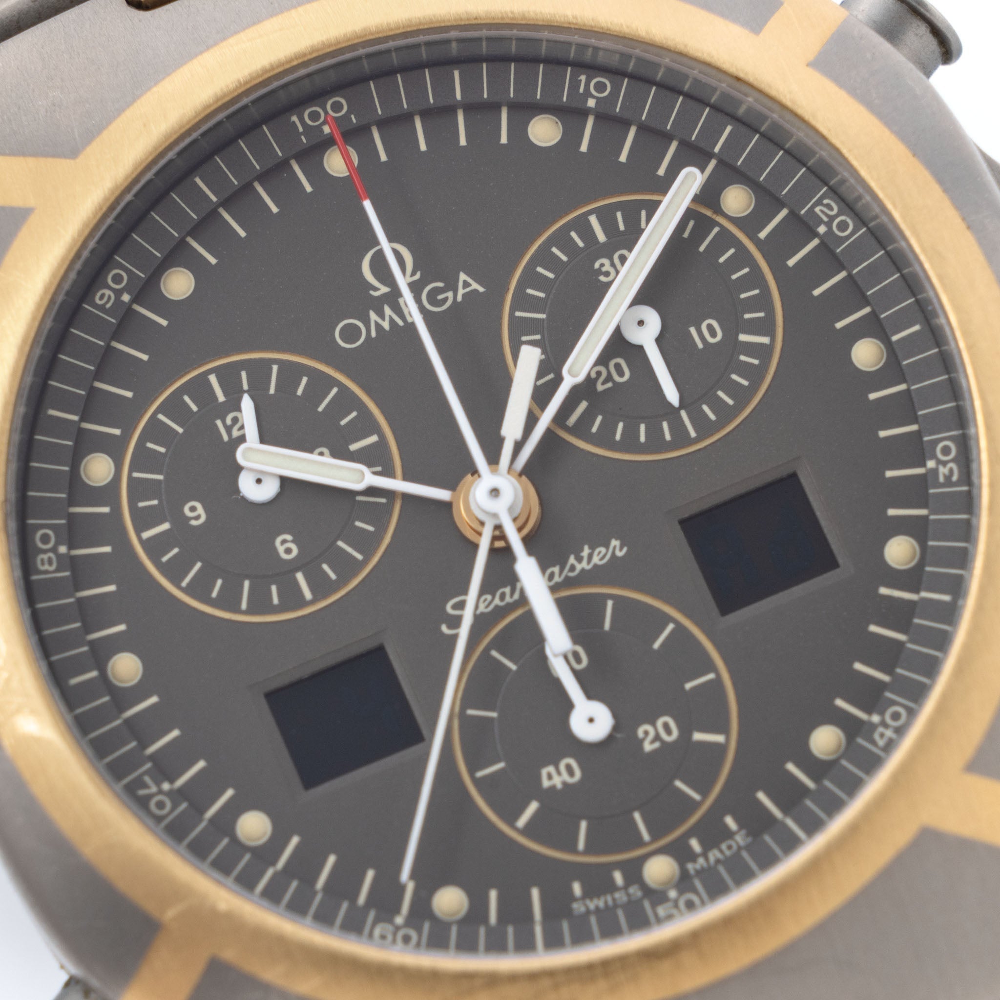 Omega Seamaster Polaris Chronograph in Titanium and Gold ref 386.1232