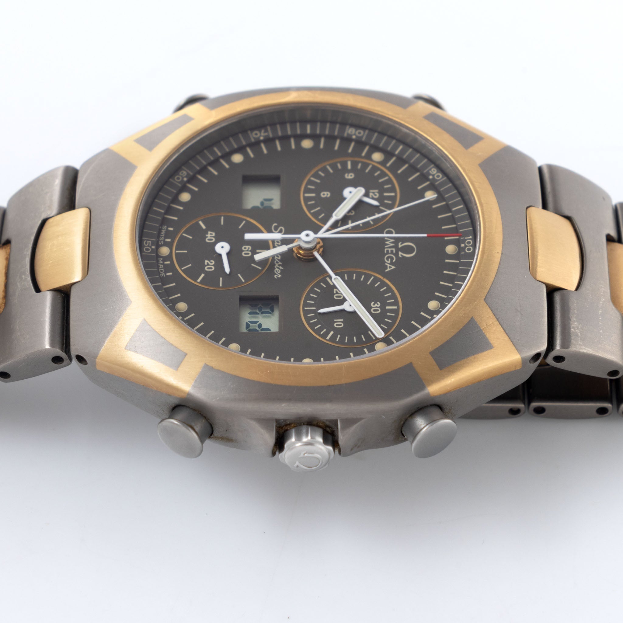 Omega Seamaster Polaris Chronograph in Titanium and Gold ref 386.1232