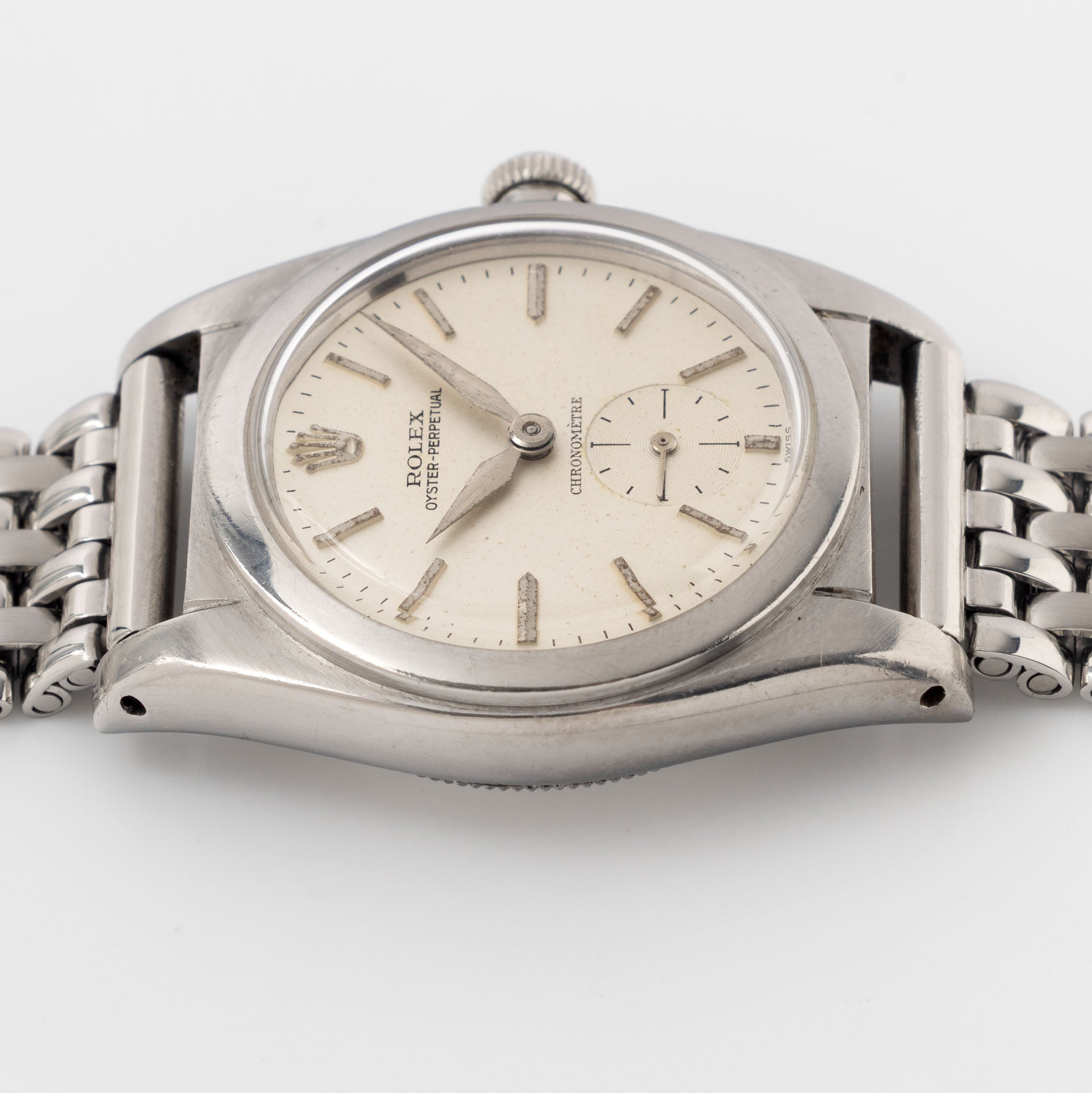 Rolex Oyster Perpetual "Bubble Back" Silver Dial in steel ref. 2764
