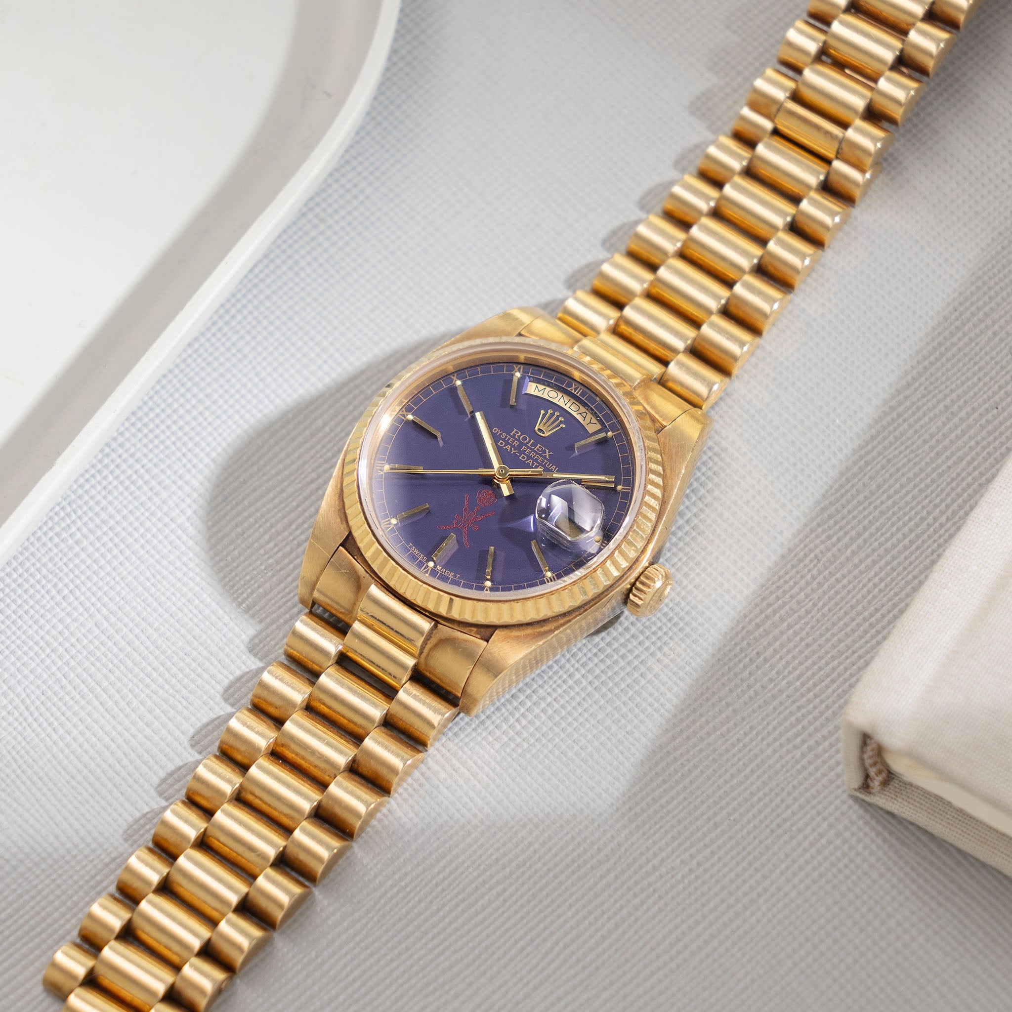 Rolex Day-Date 18038 Purple Khanjar dial from original owner’s family with Provenance