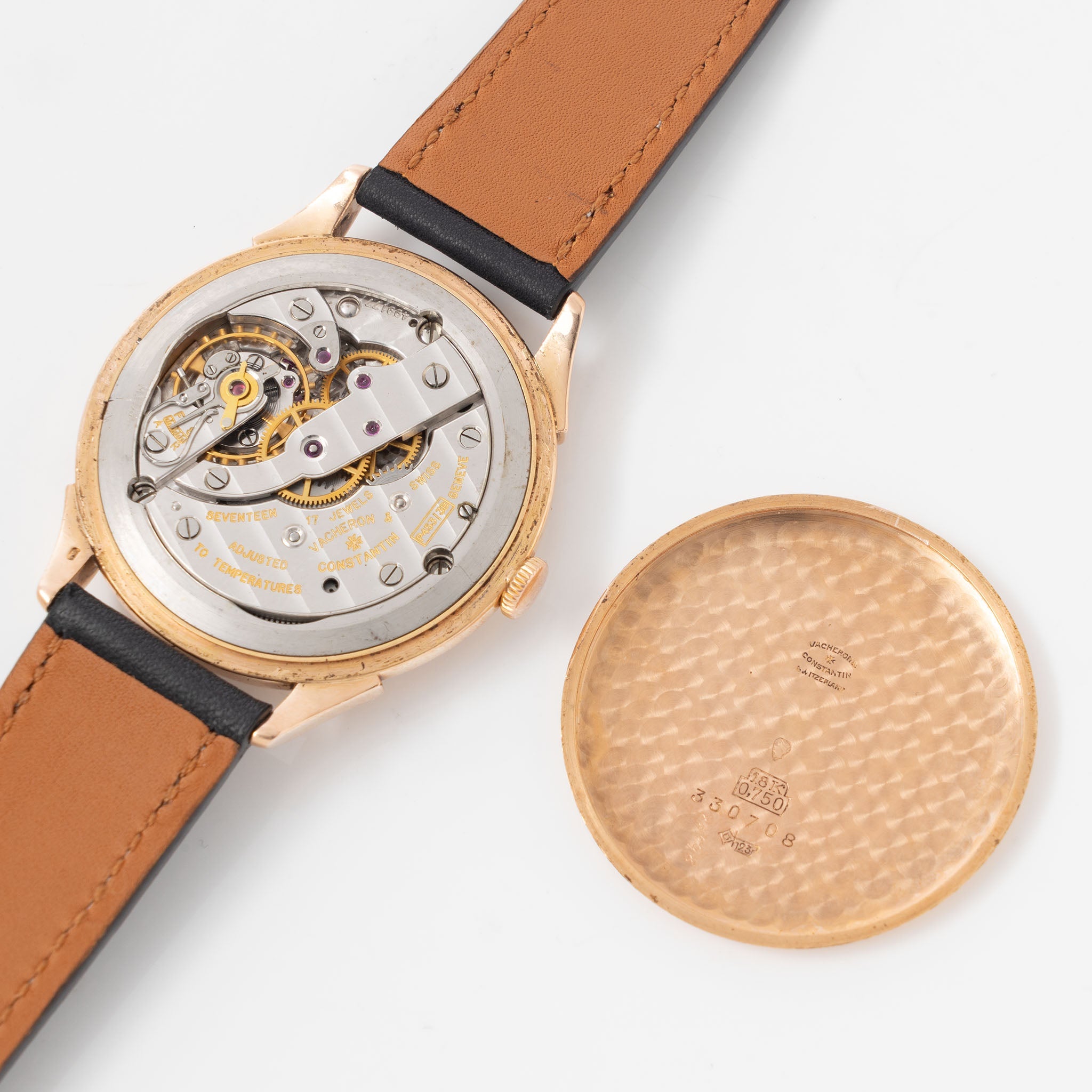 Vacheron Constantin 4537 18k Rose Gold Dress Watch ref 4537 Guilloché dial