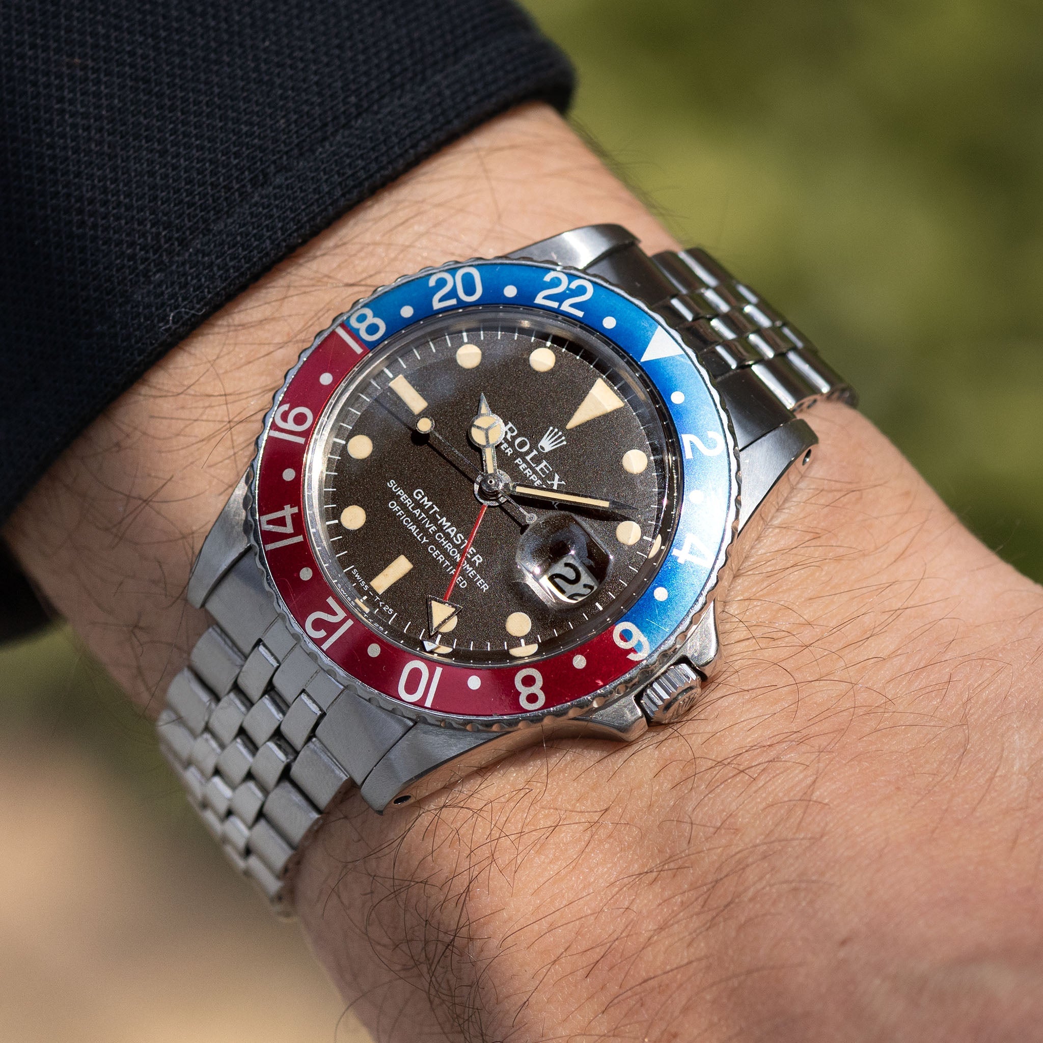 Rolex GMT-Master 1675 Mk1 Long-E Brown Tropical Dial with Faded Pepsi Bezel