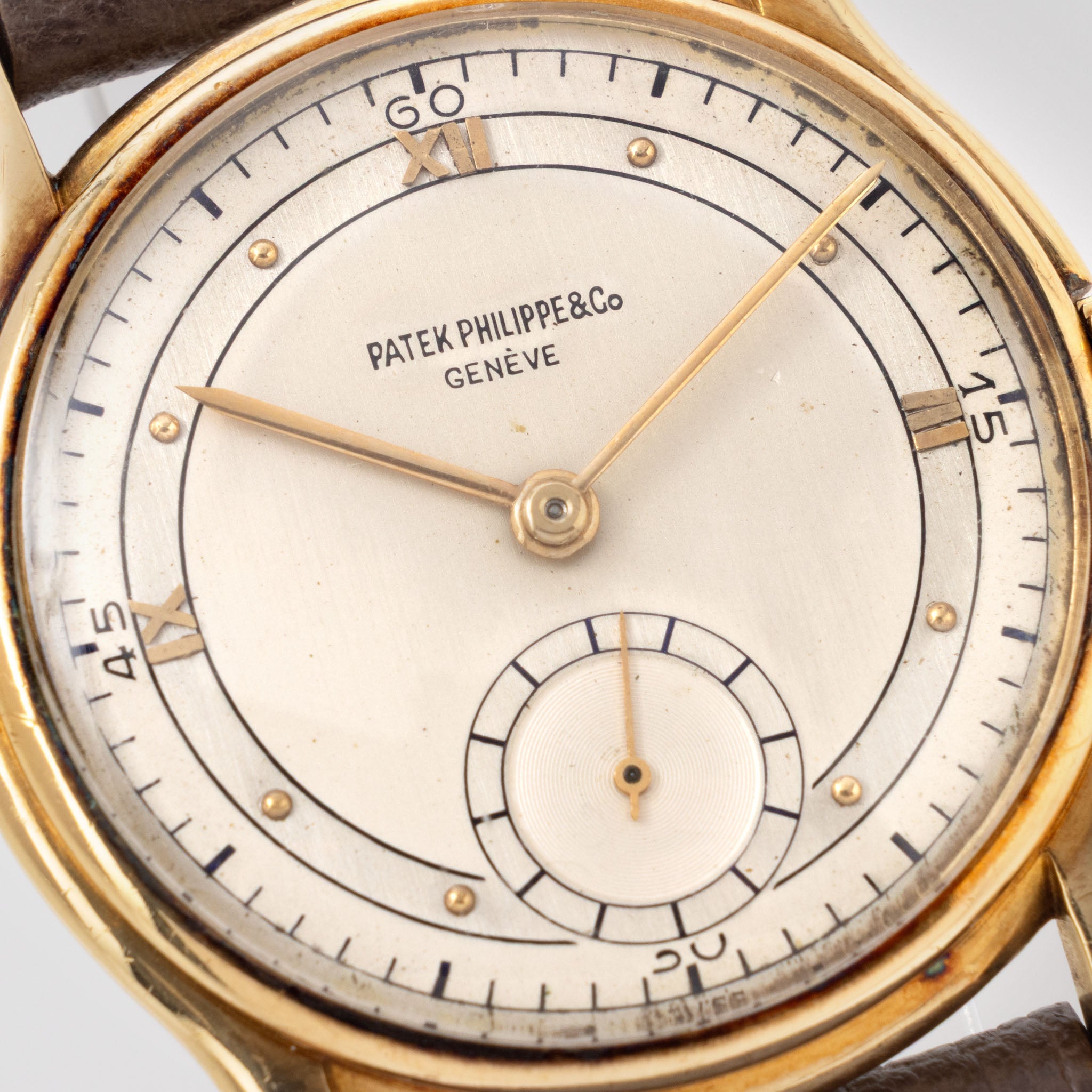 Patek Philippe Calatrava Two-Tone Dial ref. 1527 in 18k Yellow Gold