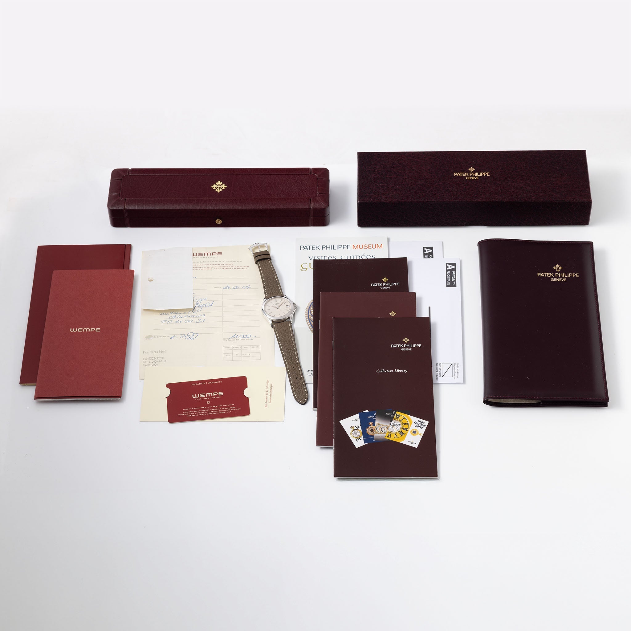 Patek Philippe Calatrava 5107G Silver dial Box and Paper Set in 18k White Gold sold by Wempe