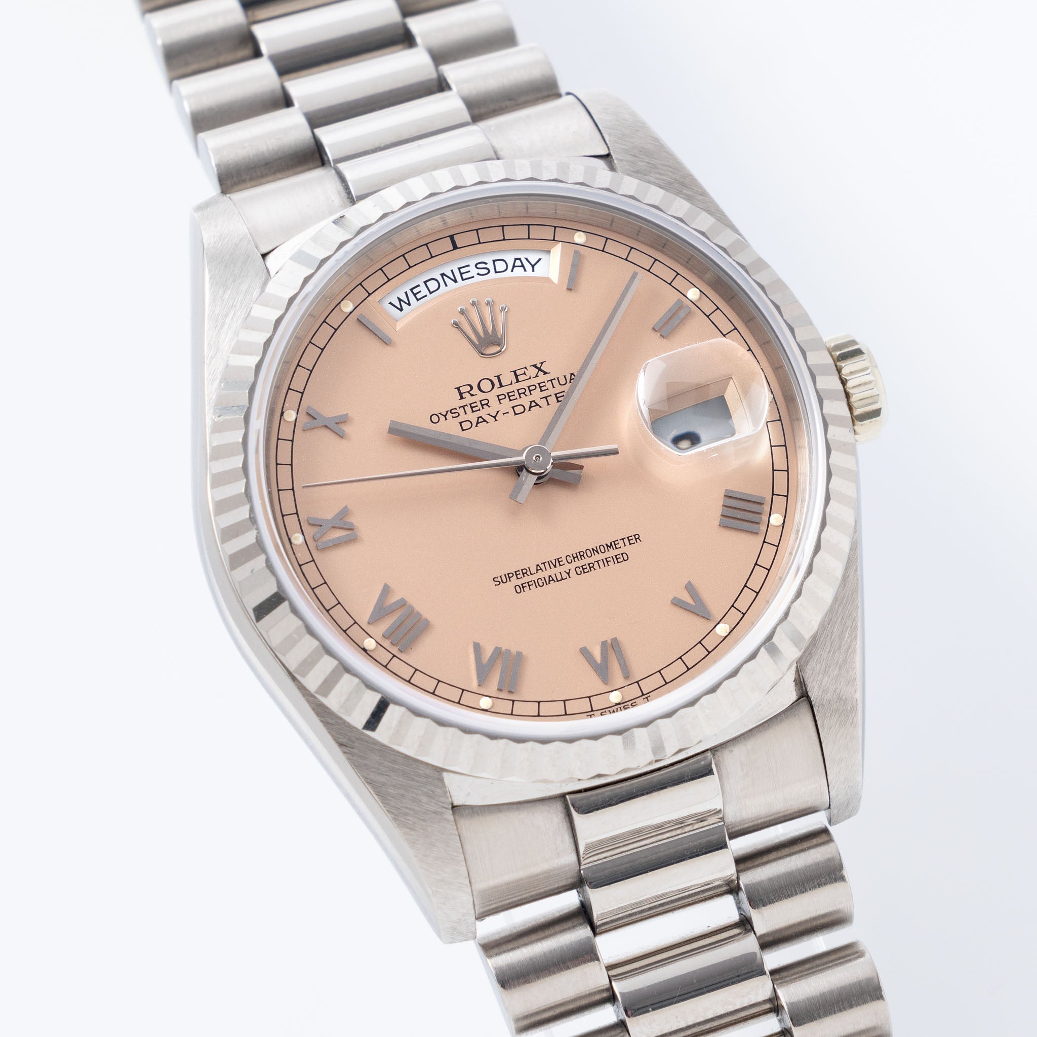 Rolex Day-Date 18239 Salmon Dial in 18k White Gold