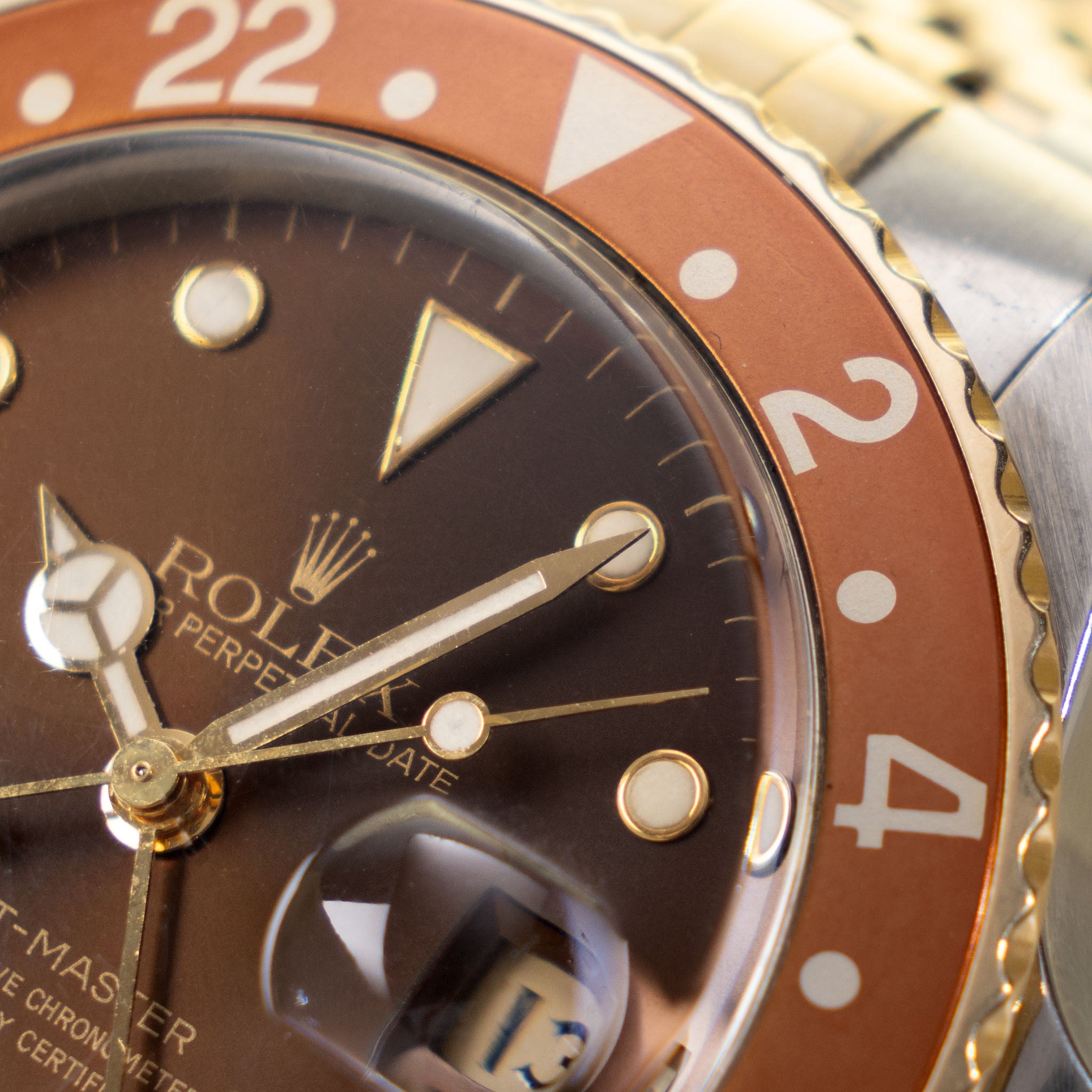 Rolex GMT-Master 16753 Root Beer Brown Soleil Dial with Original Box and Papers