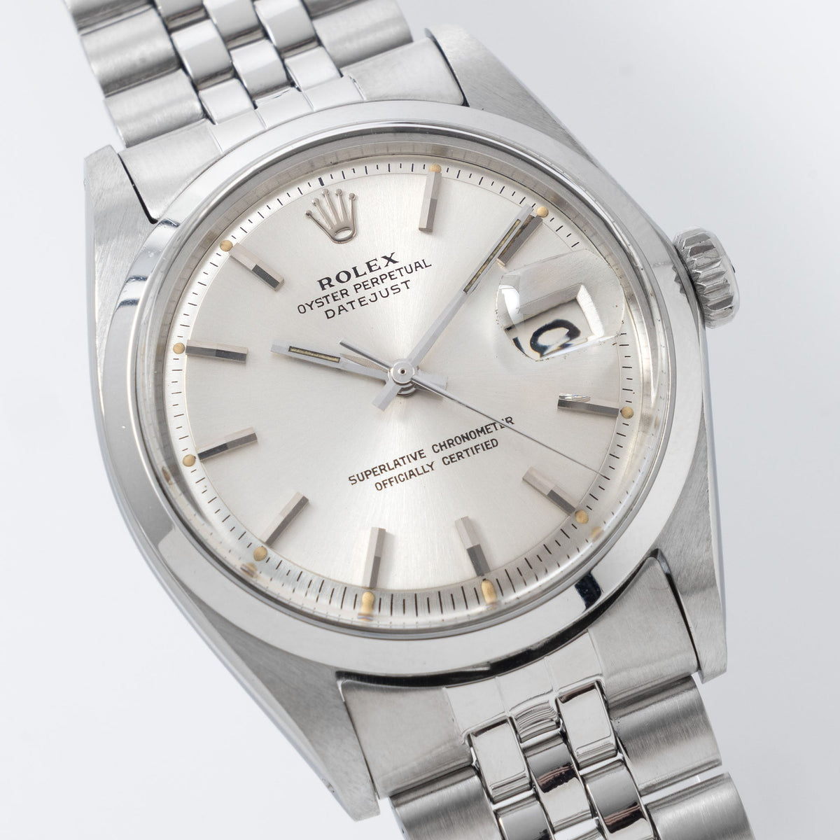 Rolex Datejust Silver Dial with Original Papers Ref. 1600