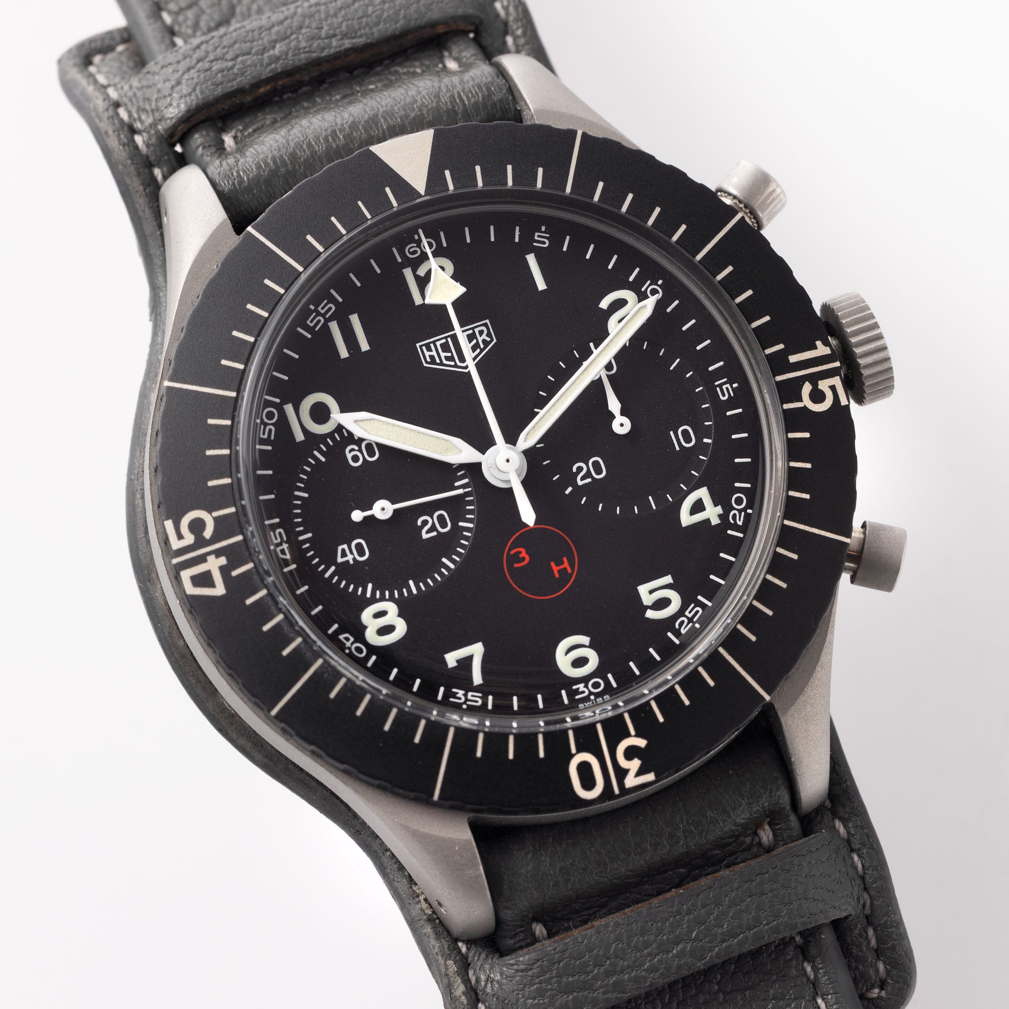 Heuer Bund Chronograph 3H dial ref 1550 SG
