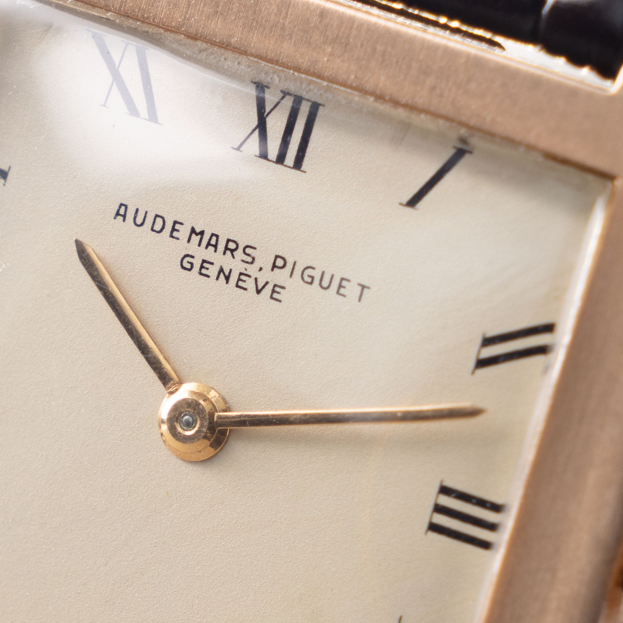 Audemars Piguet Tank Style Dresswatch Cream dial in 18 k rose gold