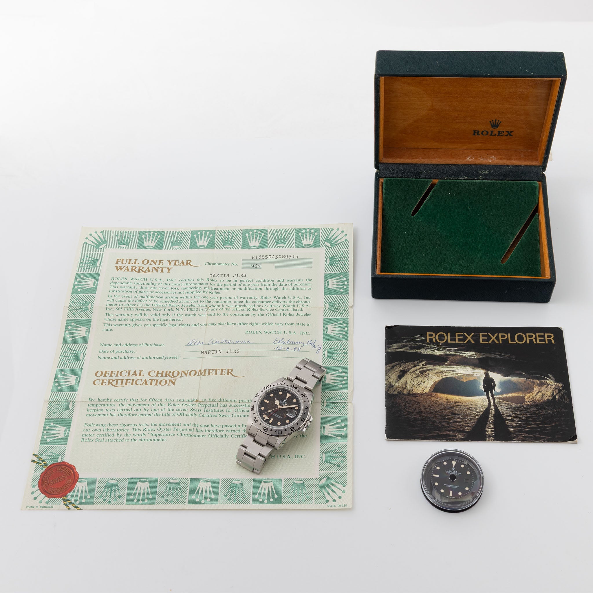 Rolex Explorer II 16550 Galaxy Tropical Dial with Box and Papers