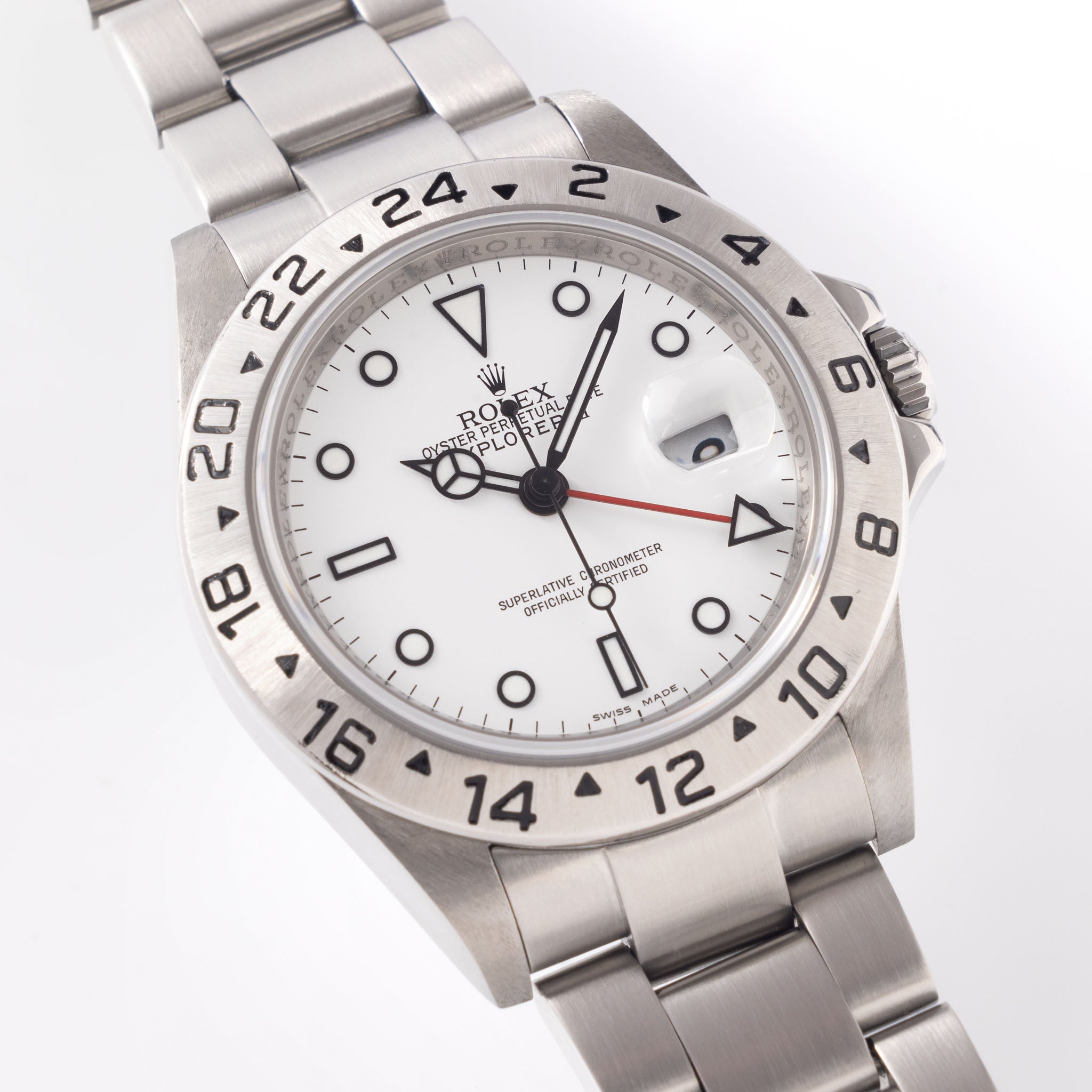 Rolex Explorer II Ref. 16570 White “Polar” Dial No Lug Hole Case