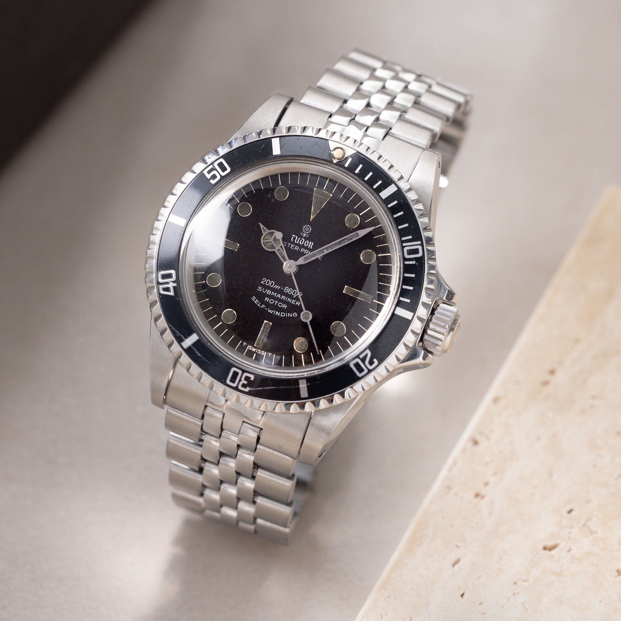 Tudor Submariner 7928 MK7 Dial Black-Out Lume