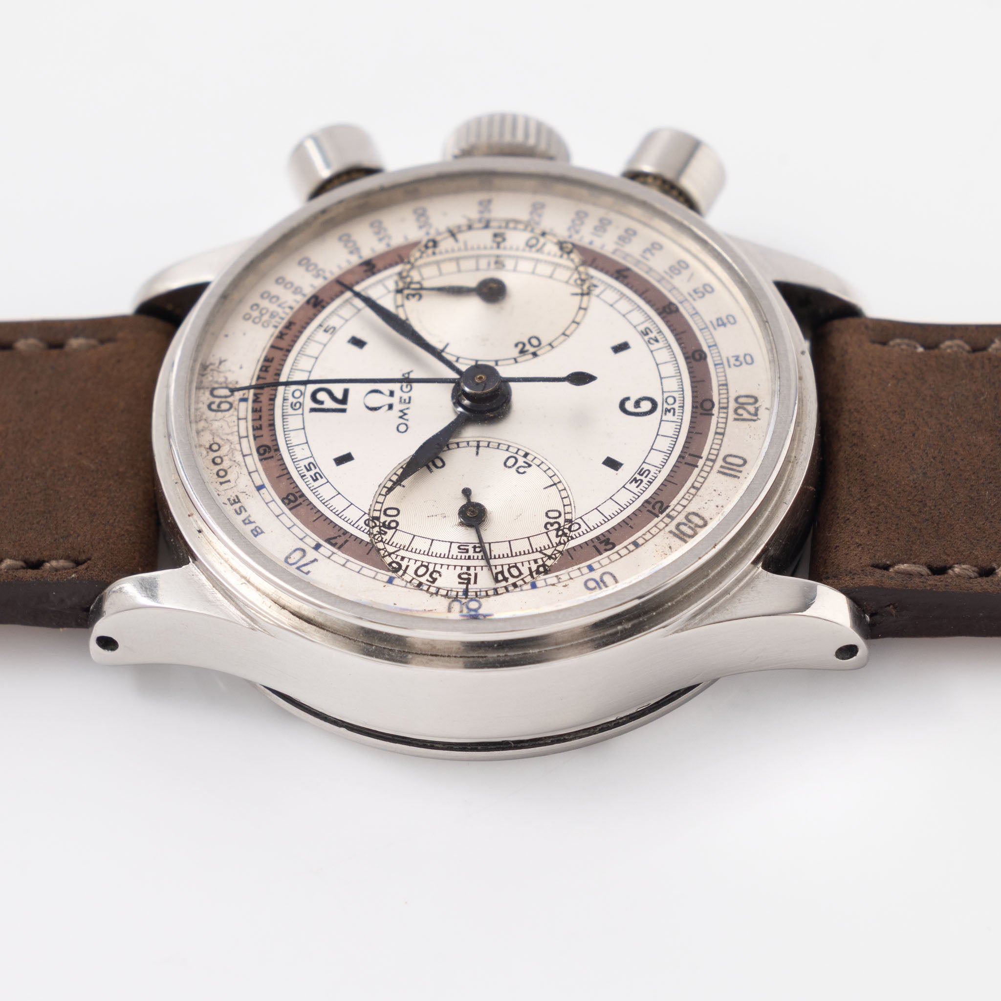 Omega Cal.28.9 Two-Tone Dial Screw Down Case Chronograph