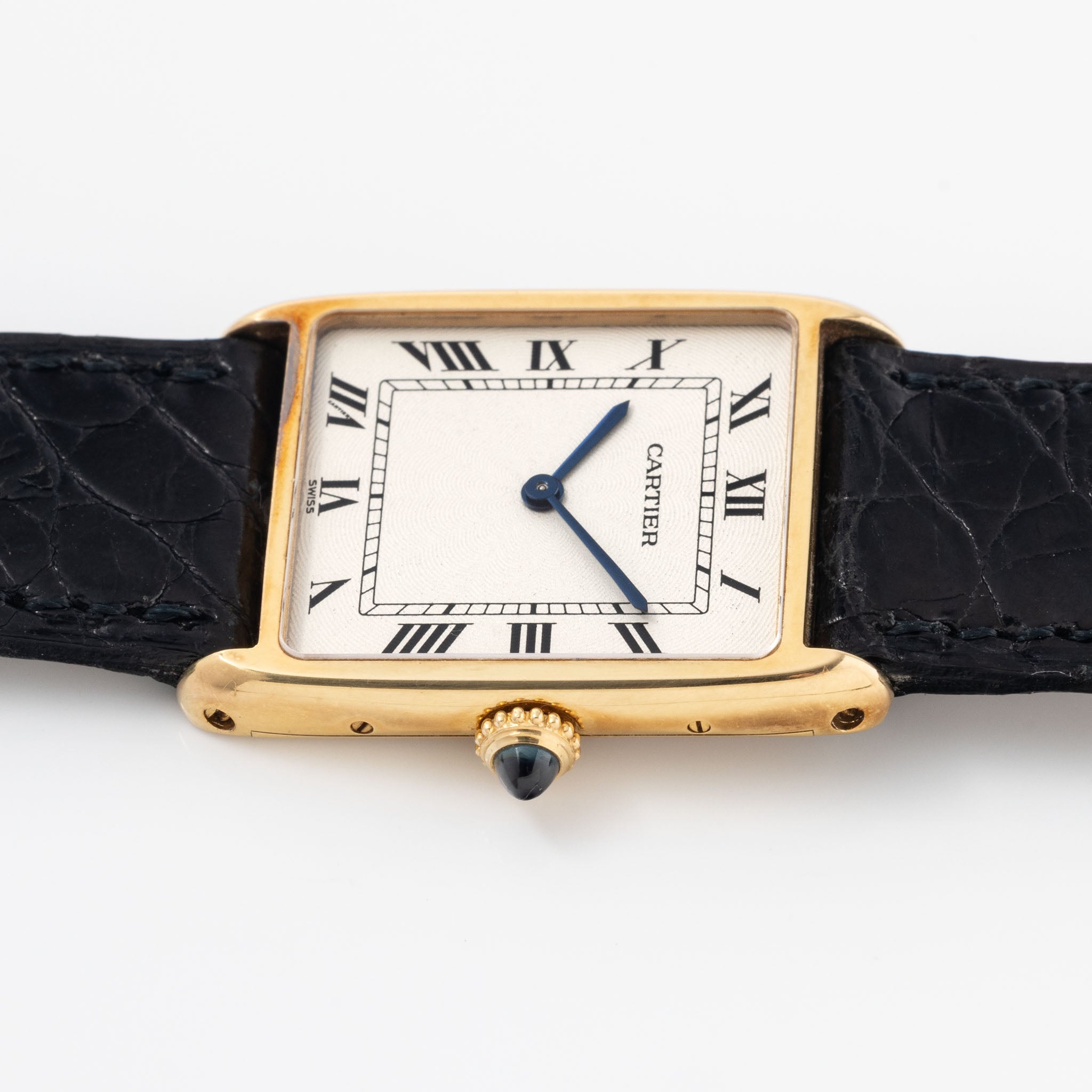 Cartier Tank Arrondie Guiloché Dial ref 896041 Mecanique Extra-Plate