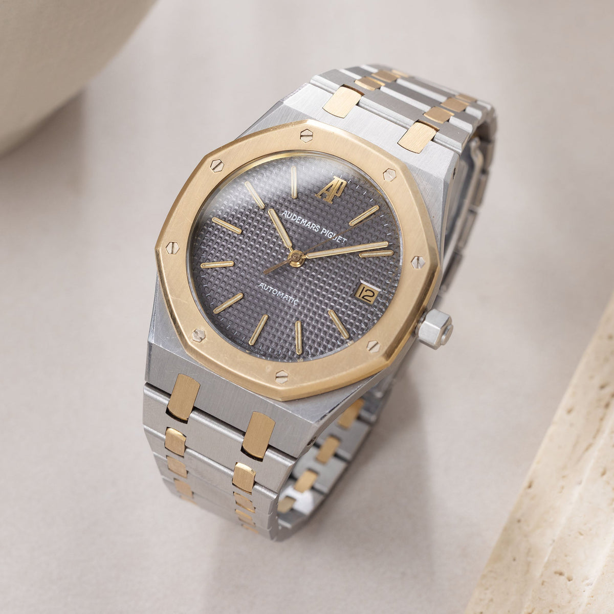 Audemars Piguet Royal Oak 14700SA Mini Jumbo Grey Dial in Steel and Yellow Gold