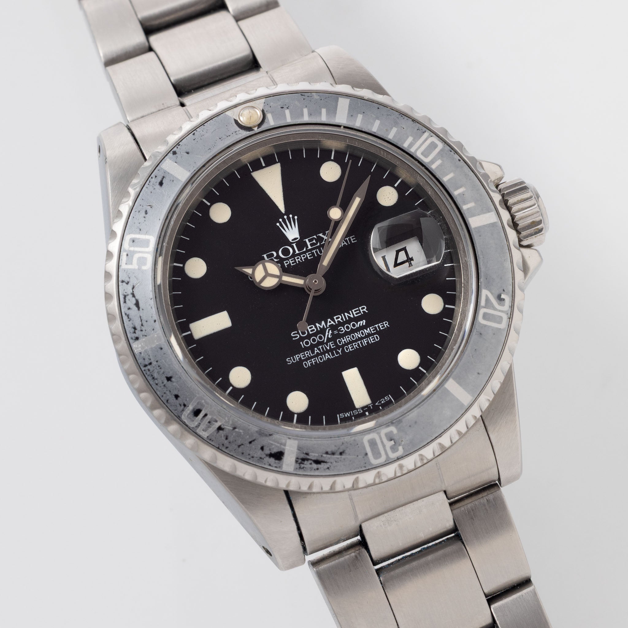 Rolex Submariner 16800 Matte Dial Ghost Bezel with Original Box and Papers