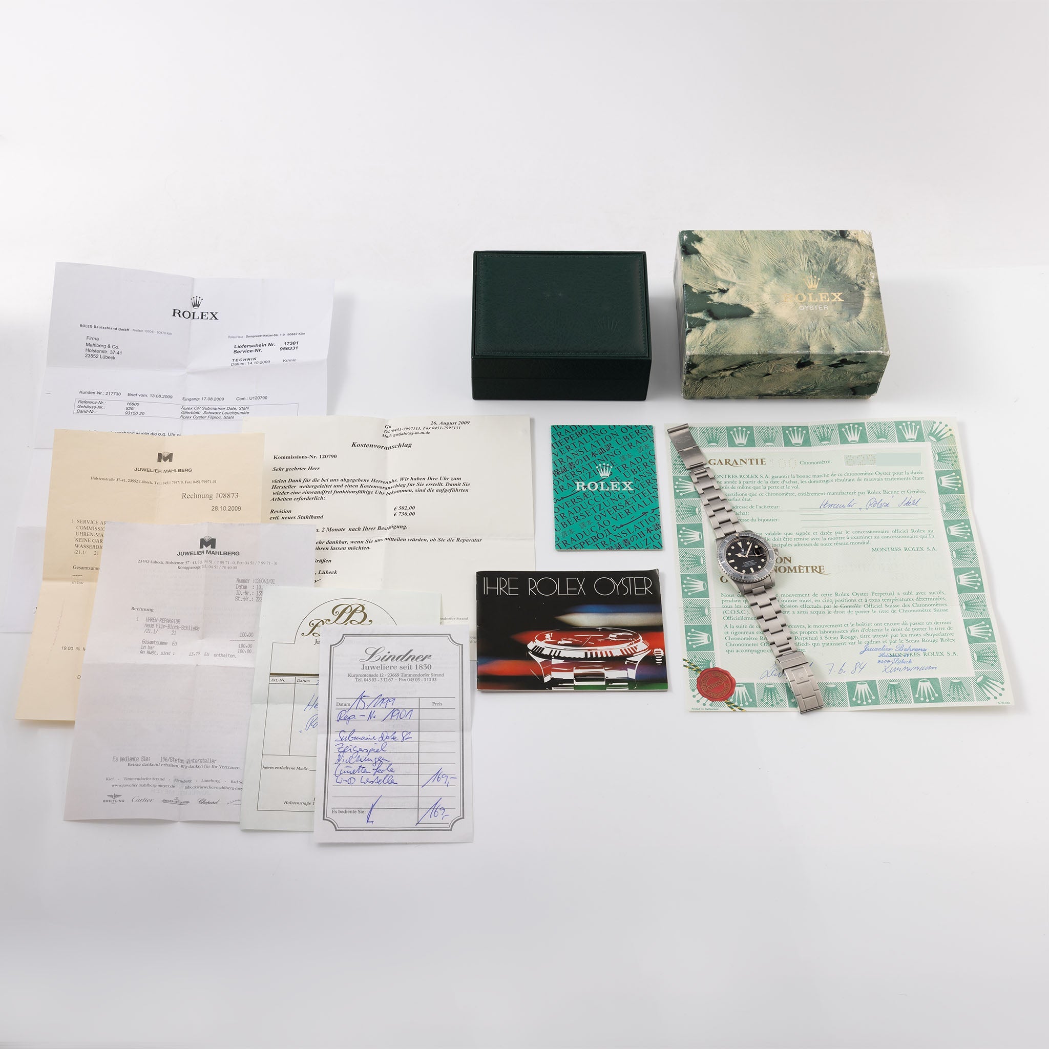 Rolex Submariner 16800 Matte Dial Ghost Bezel with Original Box and Papers