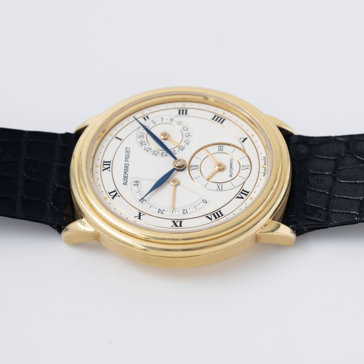 Audemars Piguet Dual Time Ref 25685 002BA in 18k Yellow Gold with Box and Papers