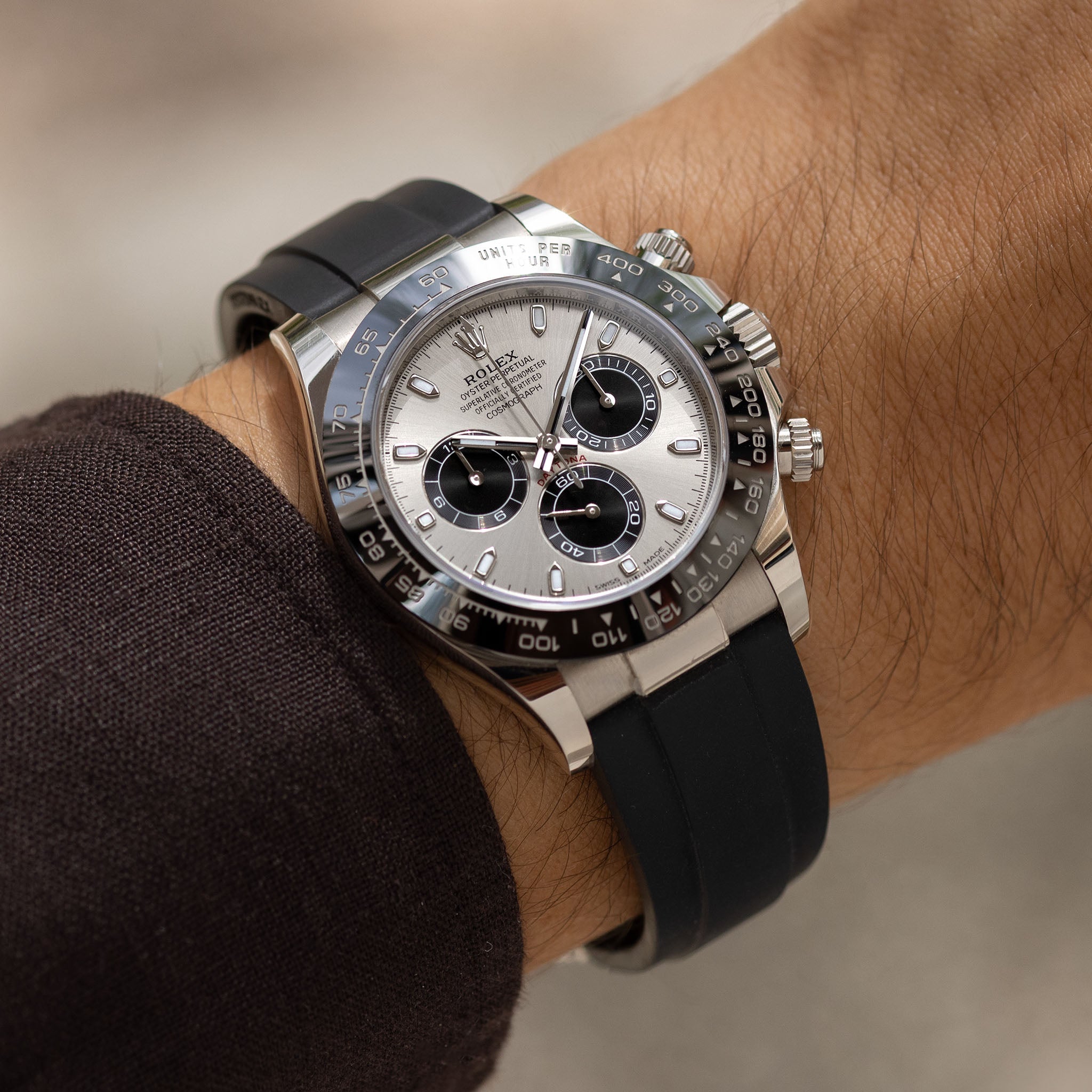 Rolex Cosmograph Daytona 116519LN 18k White Gold Ghost Dial & Original Diamond Dial Full Set 2023
