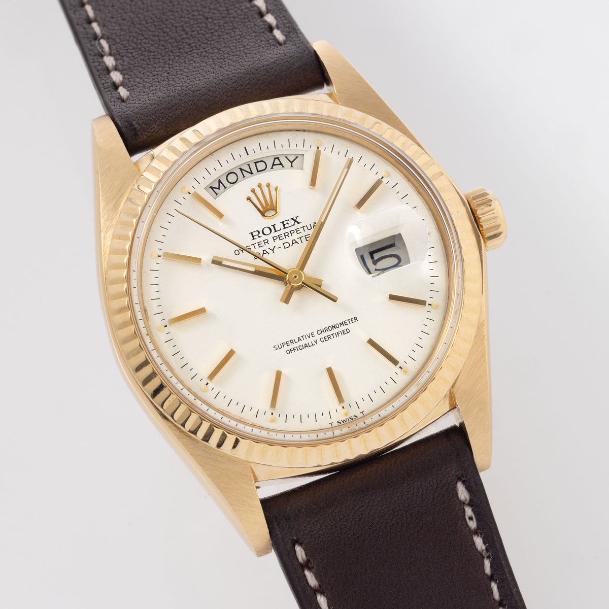 Rolex Day-Date 1803 White Dial in 18k Yellow Gold