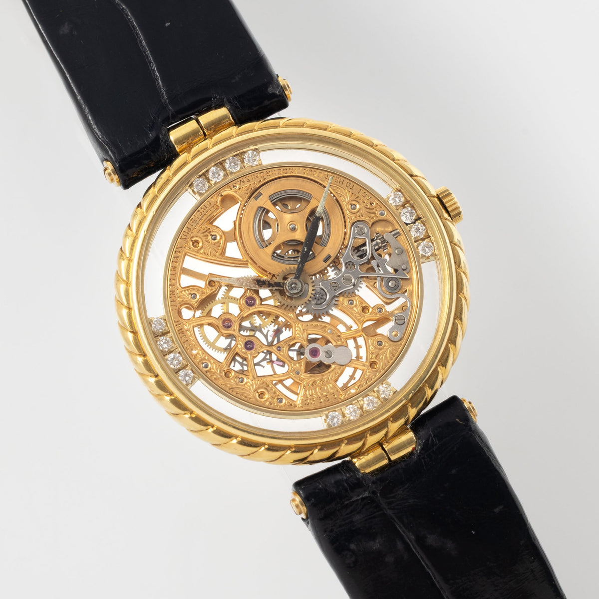 Audemars Piguet 4257/002BA Skeleton Dress Watch in 18k Yellow Gold with Box and Original Guarantee Booklet