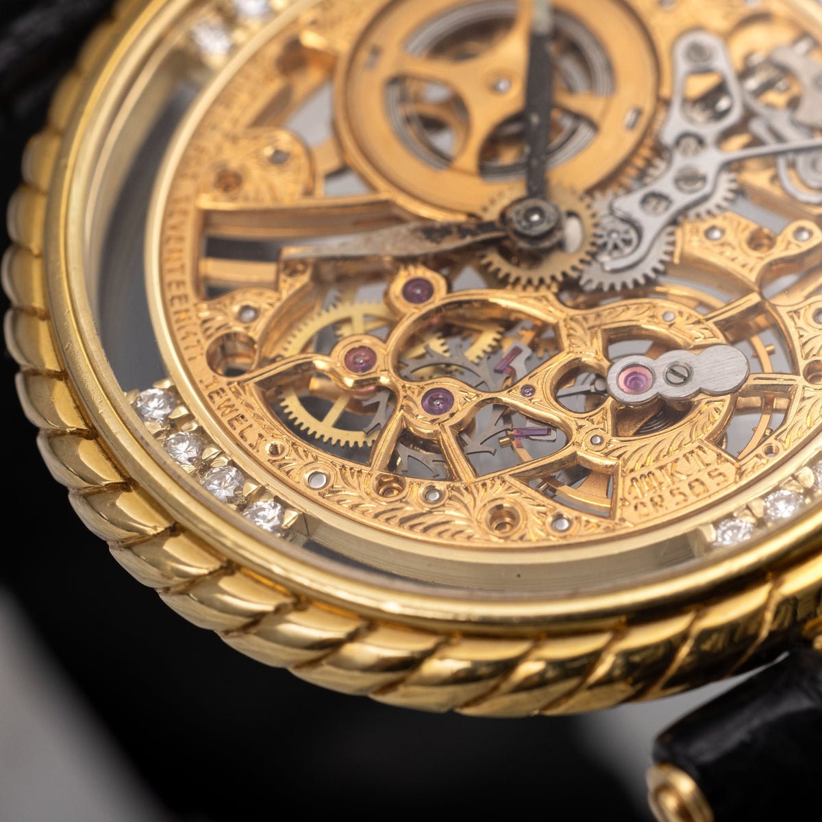 Audemars Piguet 4257/002BA Skeleton Dress Watch in 18k Yellow Gold with Box and Original Guarantee Booklet