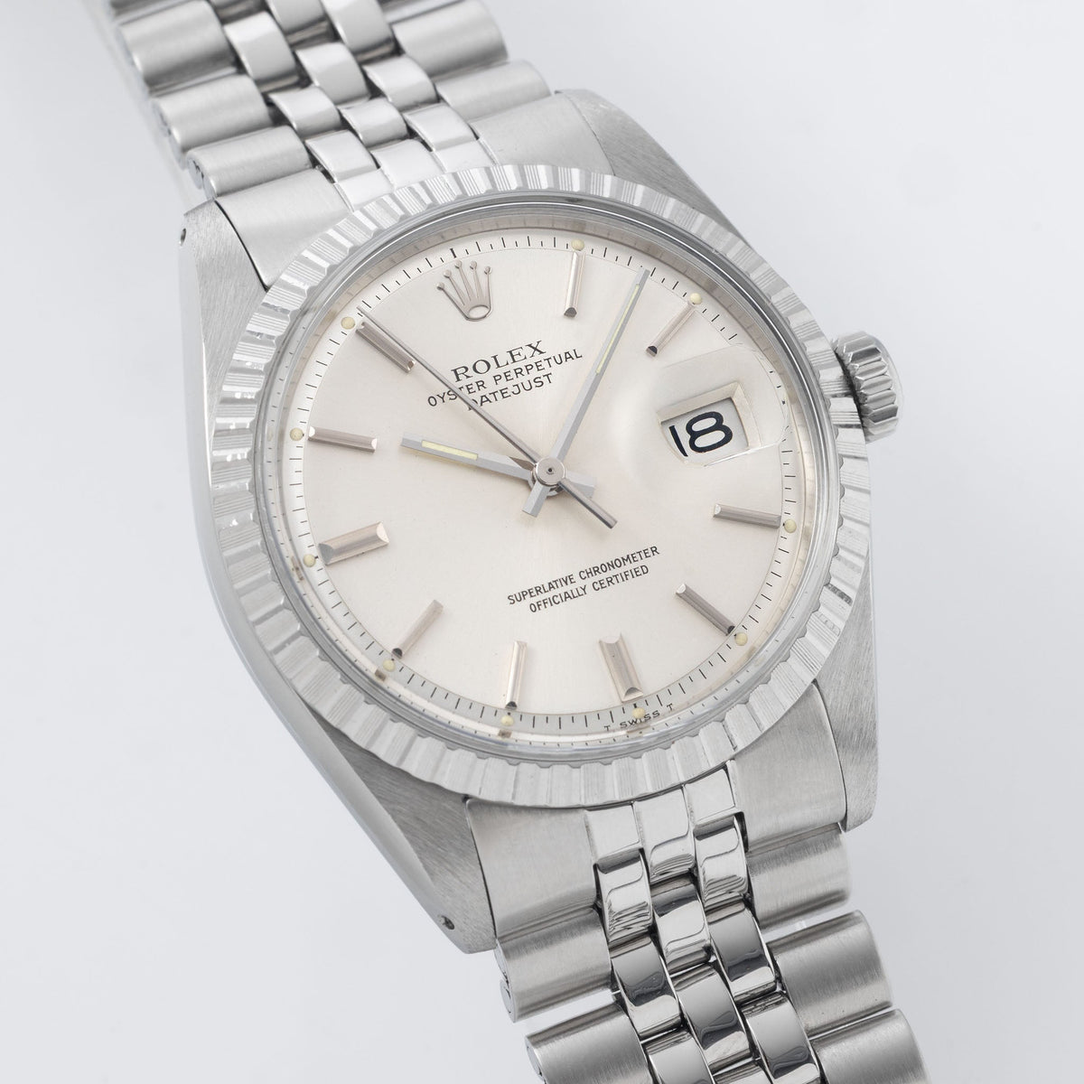Rolex Datejust Ref. 1603 - Silver Soleil Dial, Box & Original Papers