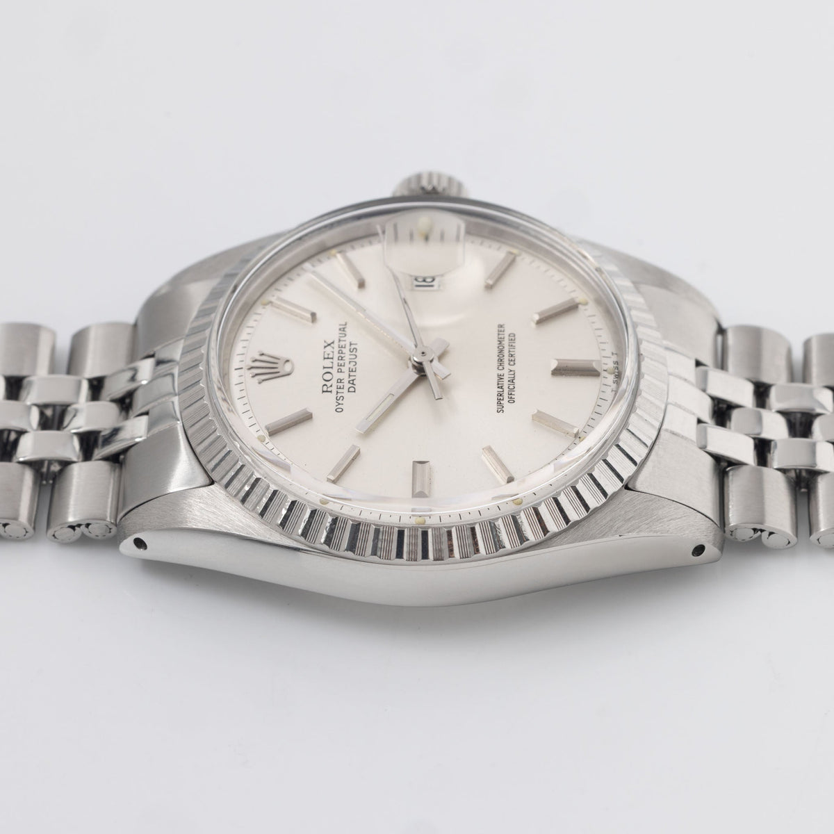 Rolex Datejust Ref. 1603 - Silver Soleil Dial, Box & Original Papers