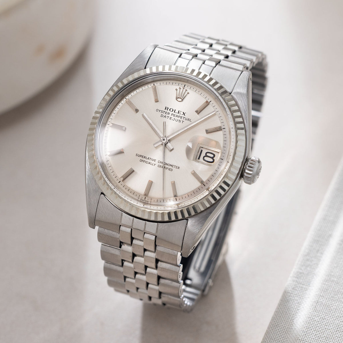 Rolex Datejust Ref. 1601 - Silver Soleil No-Lume Dial