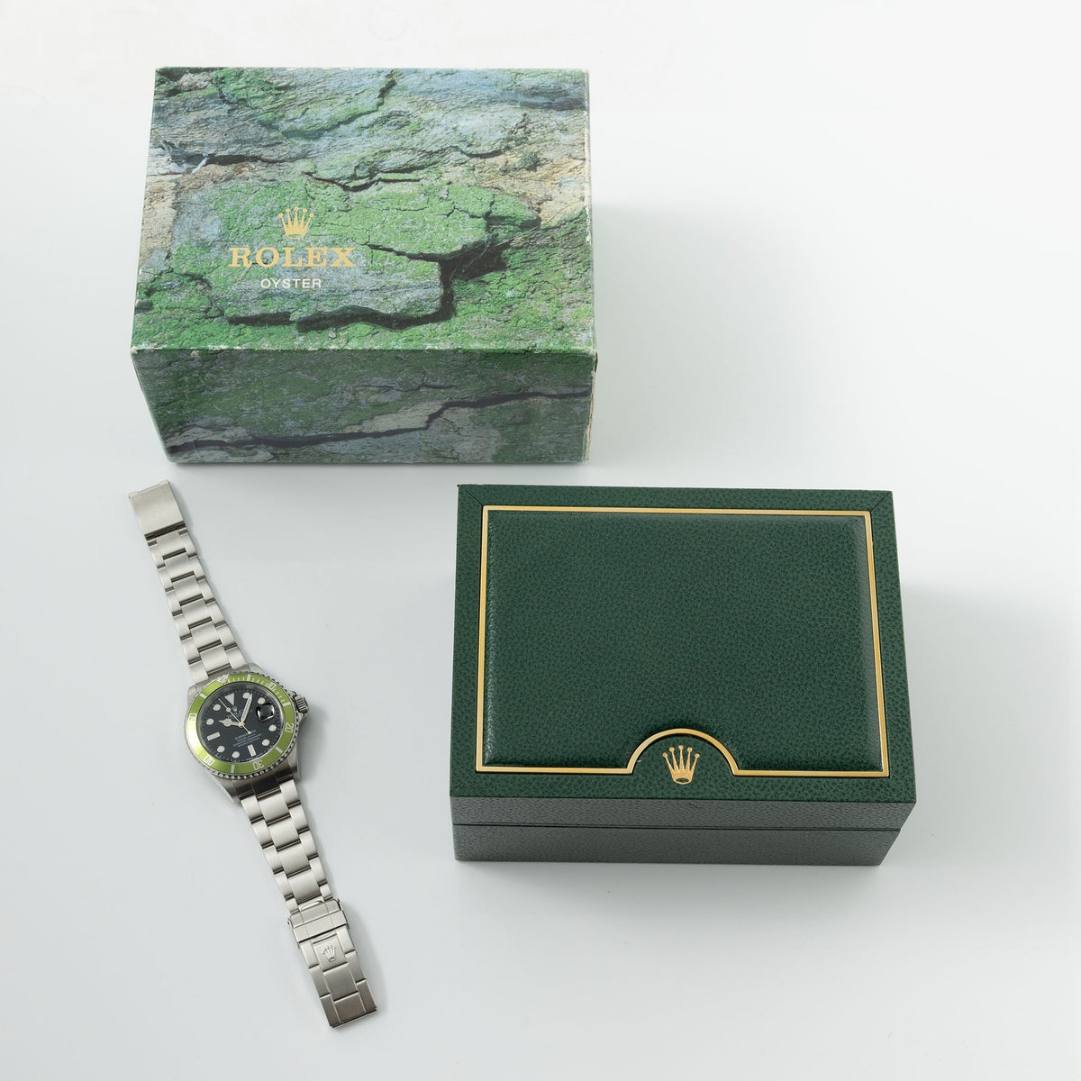 Rolex Submariner 16610LV Kermit MK1 Flat Four Box and Paper Set