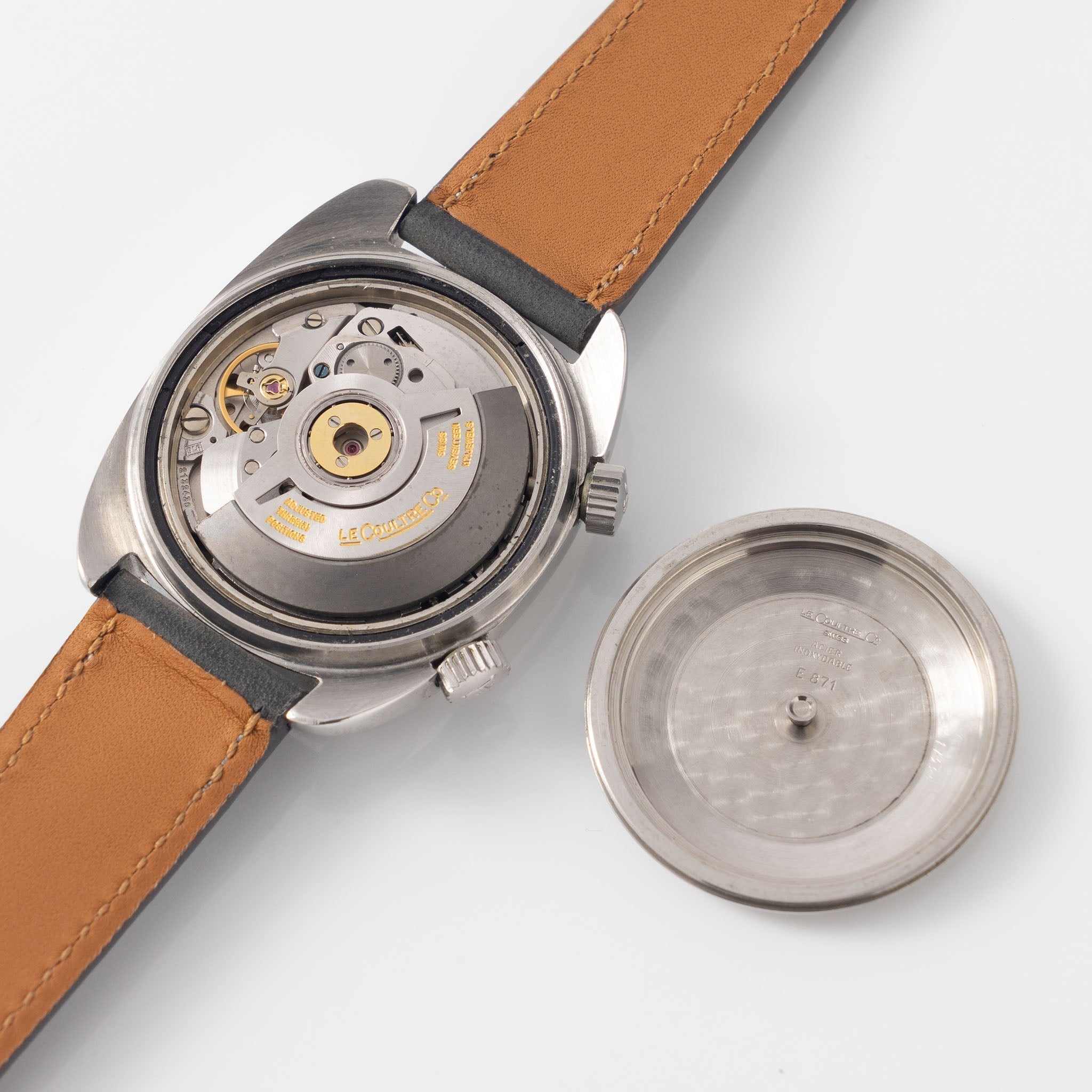 Jaeger LeCoultre Memovox"TV screen " Silver dial ref e871