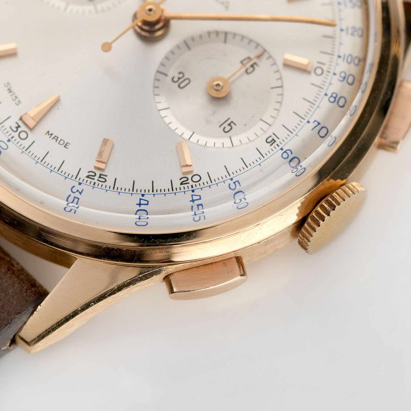 Certina Red Gold Pulsometer Chronograph 1940s