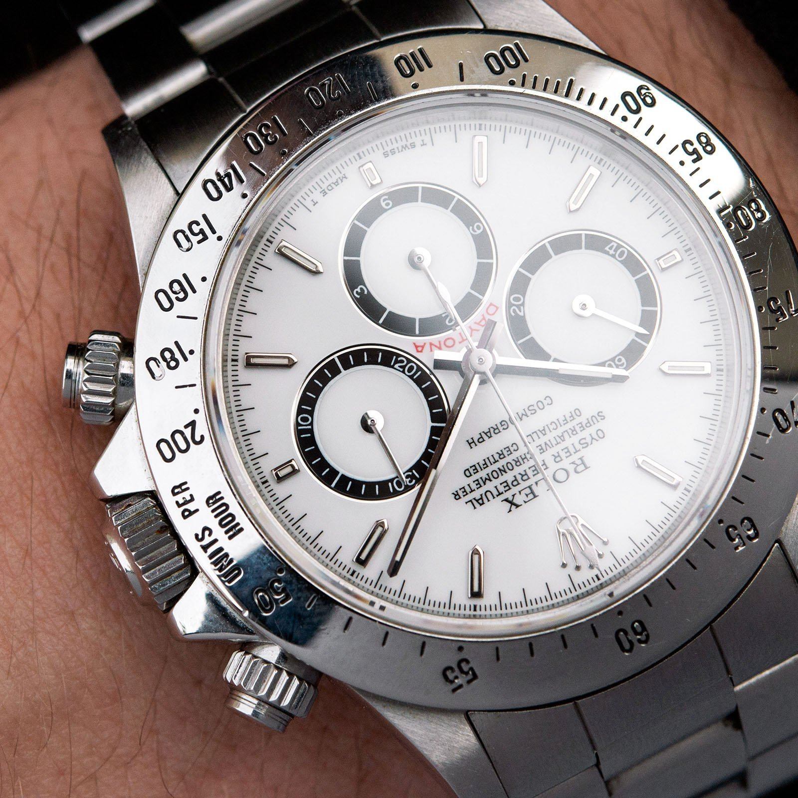 Rolex Daytona Steel 16520 Porcelain Floating Dial