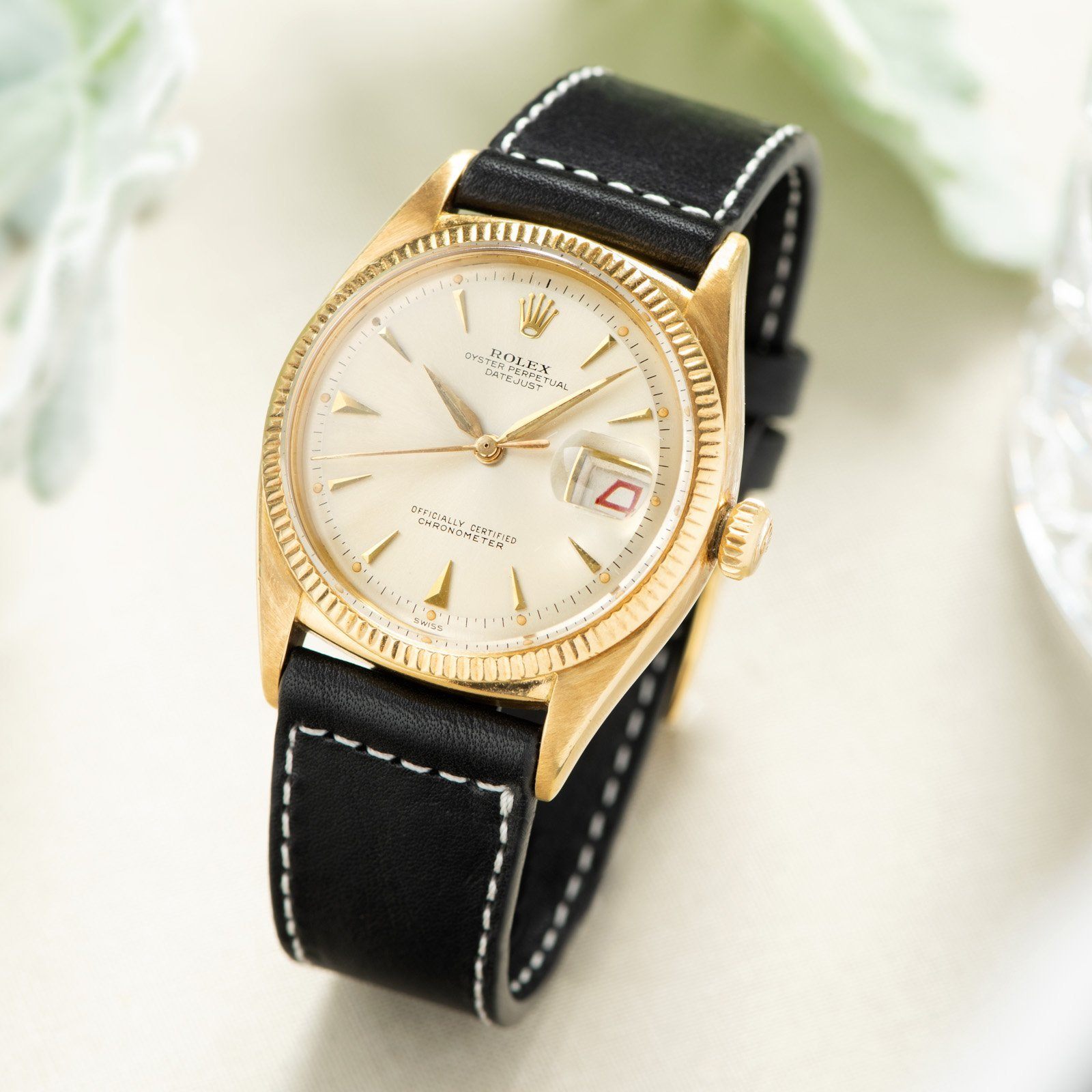 Rolex Datejust 6305 Yellow Gold Ovettone