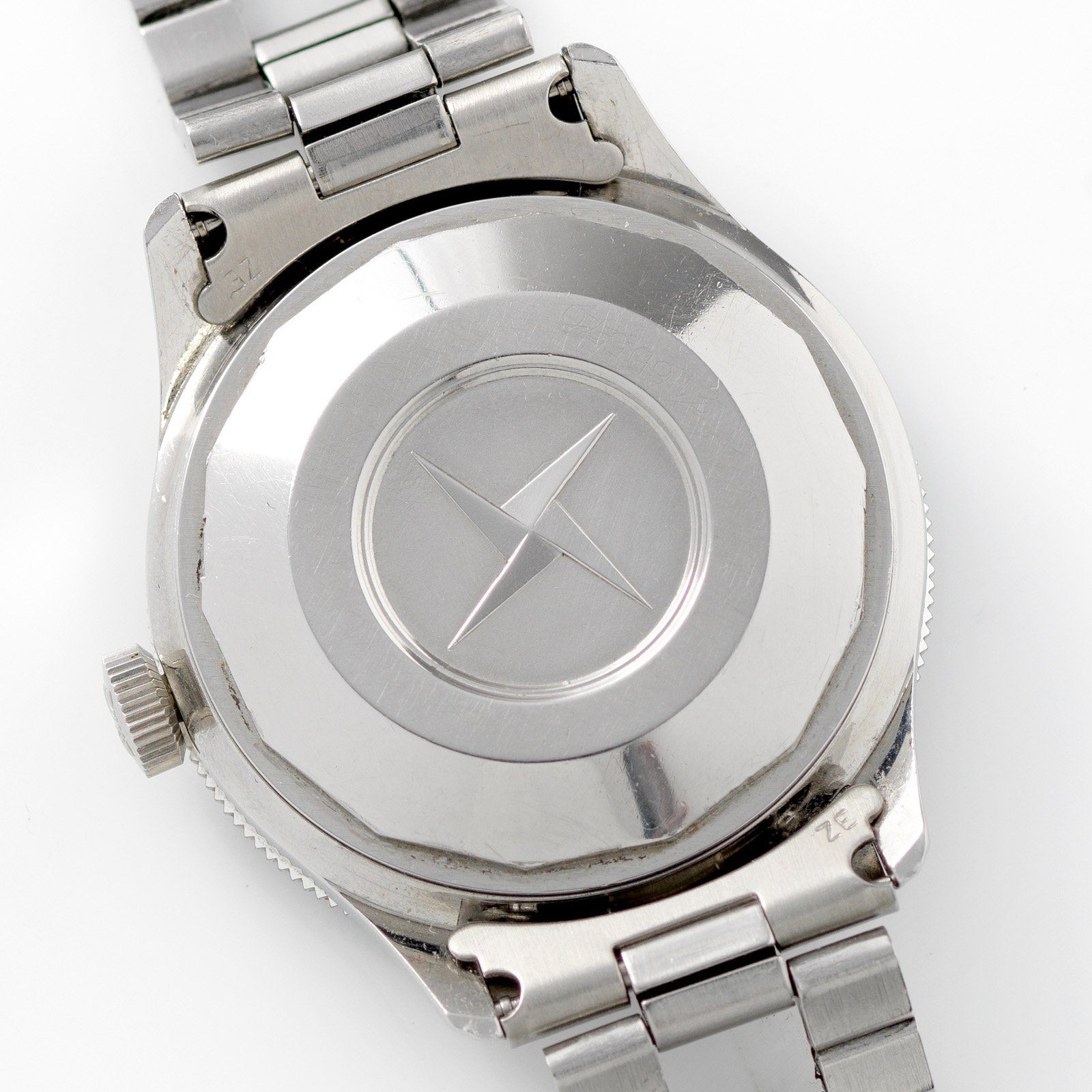 Zenith Diver Black Dial ref A3630 on Gay Frères Ladder Bracelet