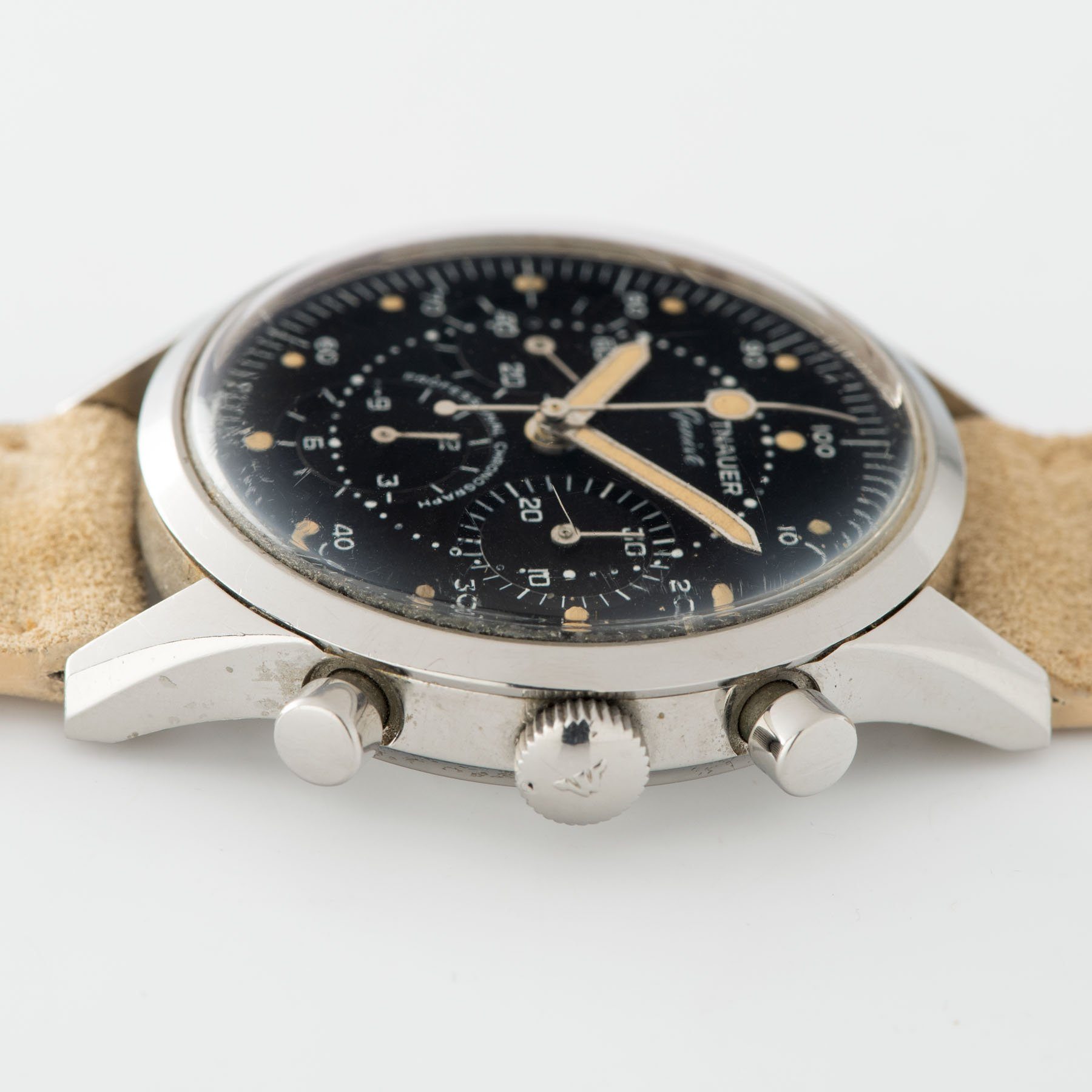 Wittnauer 242T Matte black Dial Steel Chronograph