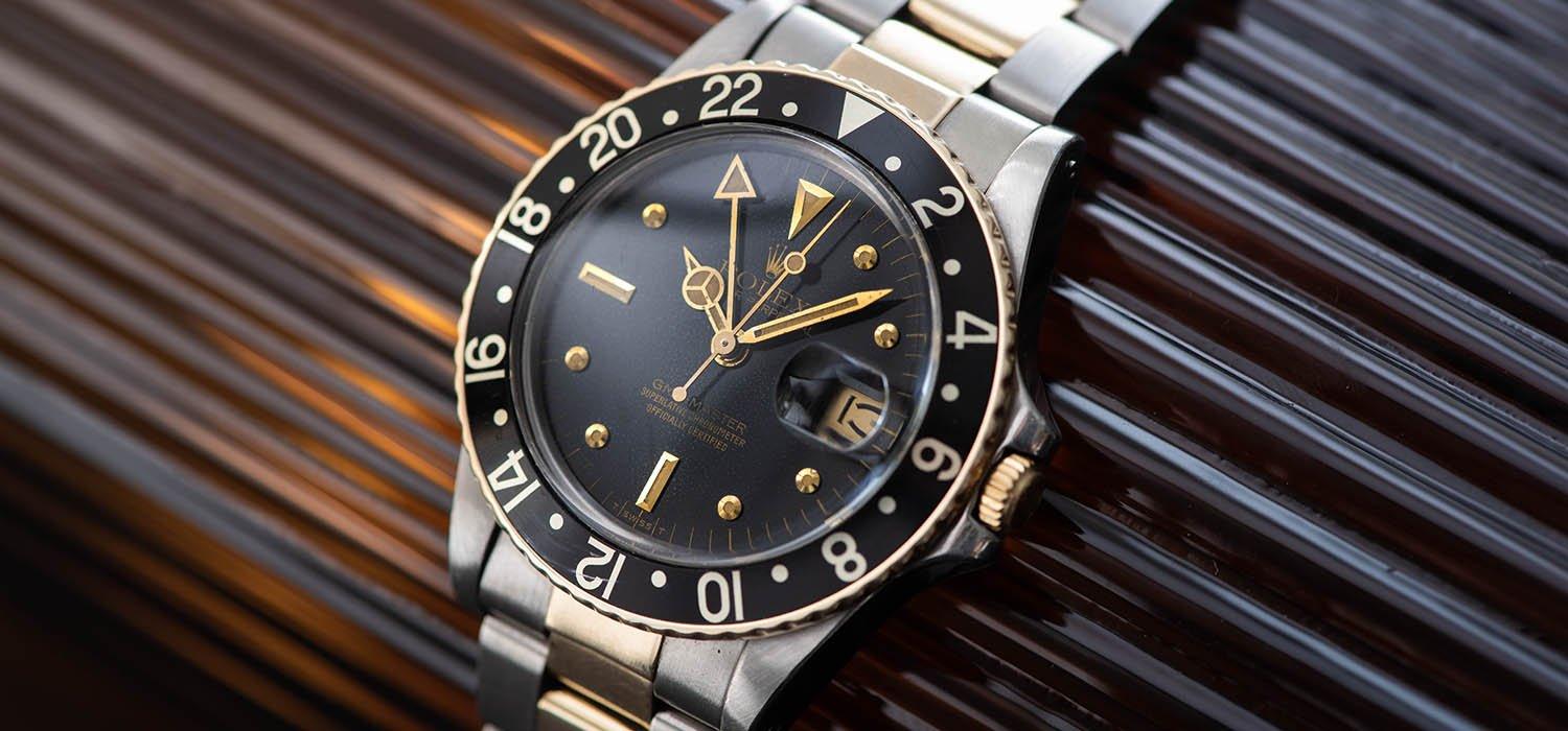 Rolex 16753 Black Nipple Dial GMT Master