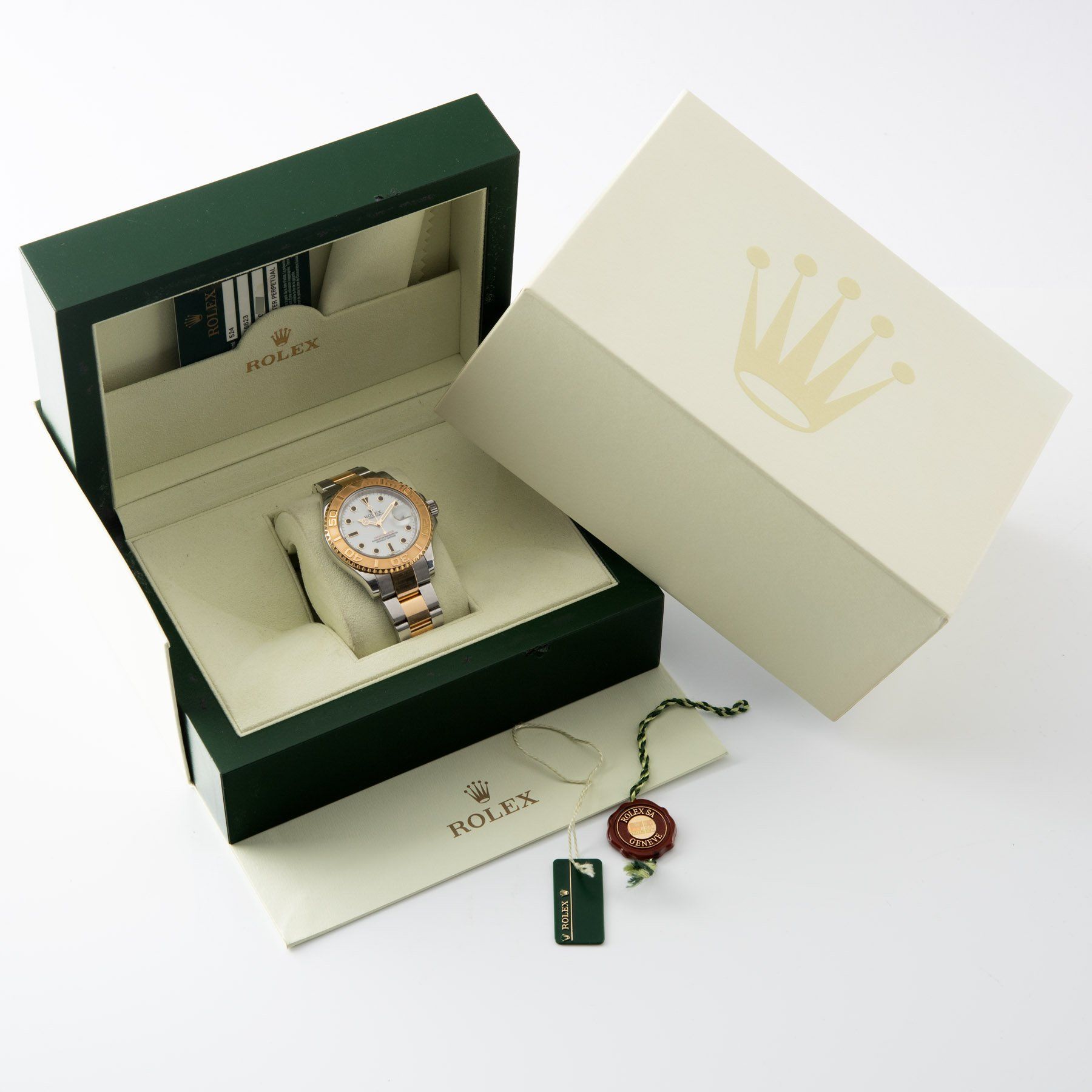 Rolex Yachtmaster Steel and Gold 16623 Onyx Markers