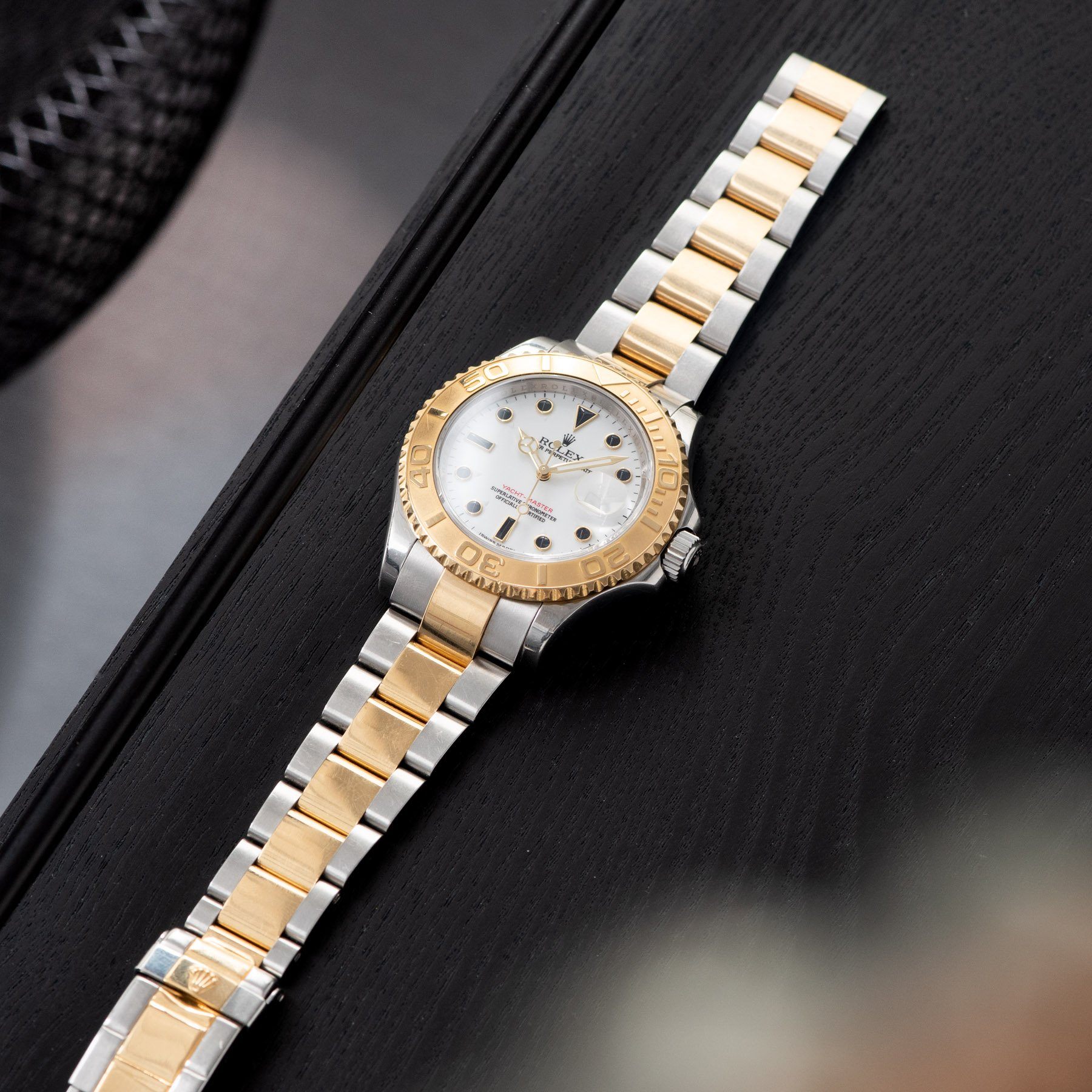 Rolex Yachtmaster Steel and Gold 16623 Onyx Markers