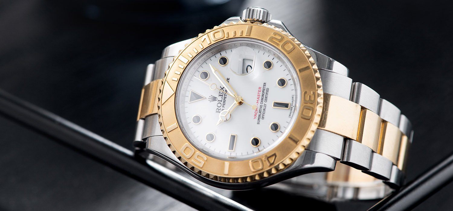 Rolex Yachtmaster Steel and Gold 16623 Onyx Markers