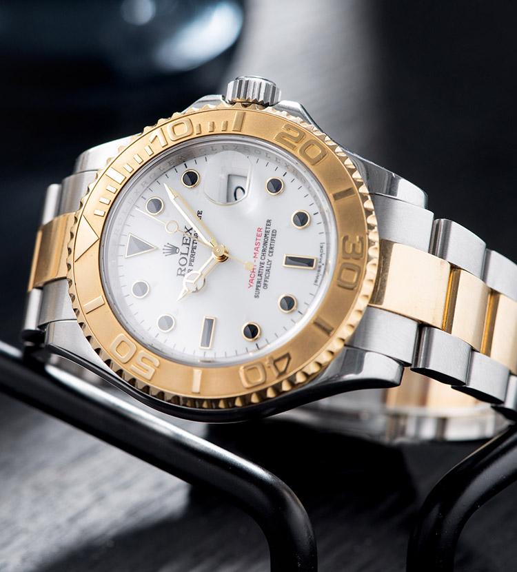 Rolex Yachtmaster Steel and Gold 16623 Onyx Markers